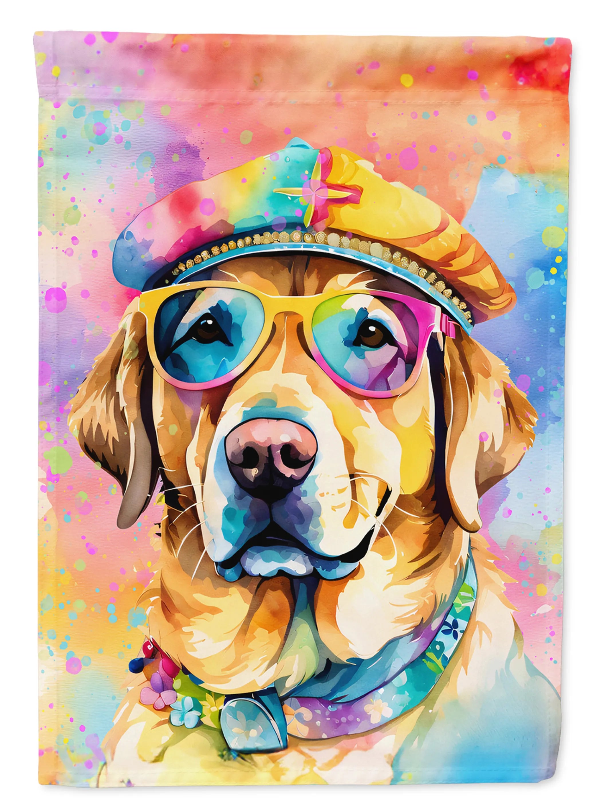 Hippie Dawg Decorative Flag - Size: GARDEN SIZE | Pack Of: 1 | Collection name: Hippie dawg