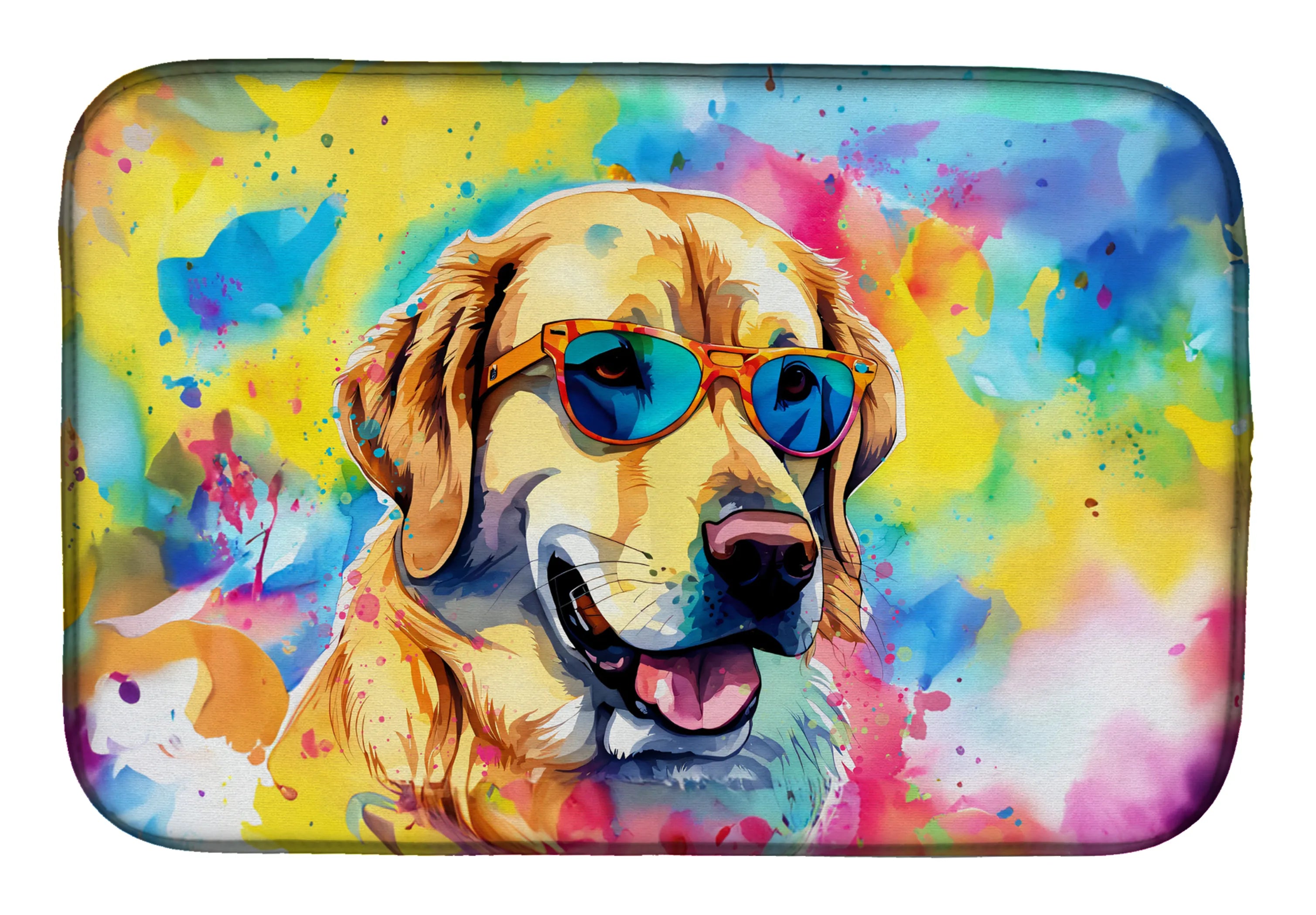 Hippie Dawg Dish Drying Mat - Size: 14  X 21" | Pack Of: 1 | Collection name: Hippie dawg