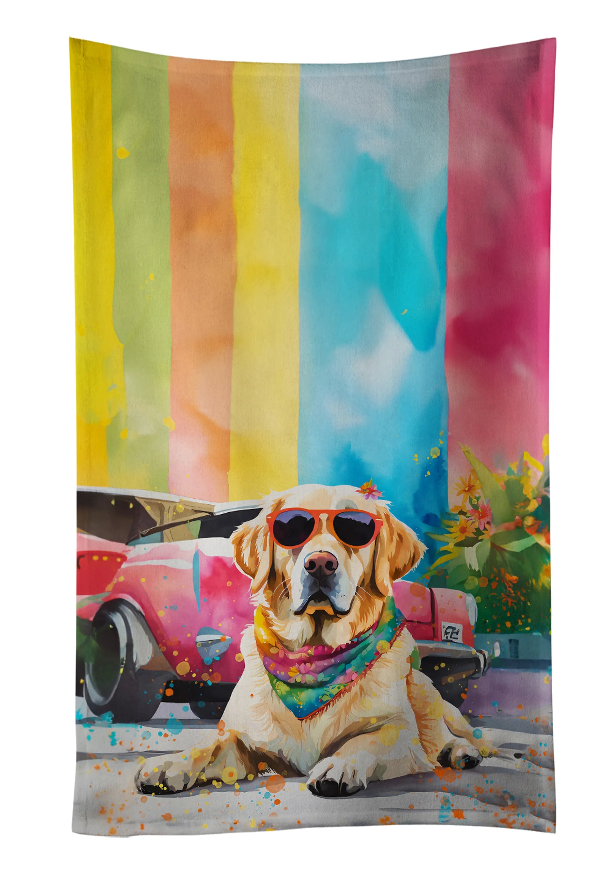 Hippie Dawg Kitchen Towel - Size: 25HX15W | Pack Of: 1 | Collection name: Hippie dawg