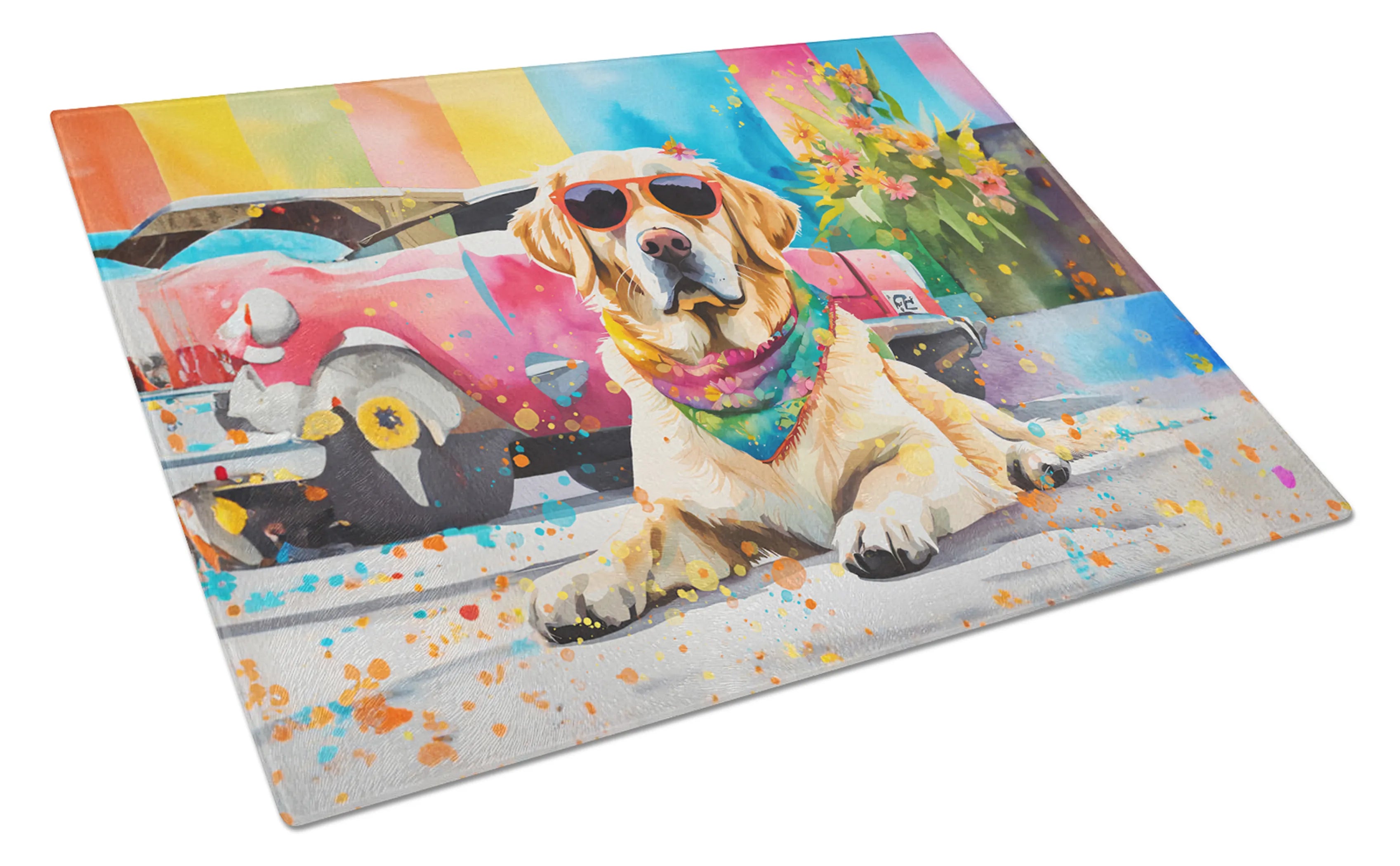 Hippie Dawg Glass Cutting Board - Size: LARGE | Pack Of: 1 | Collection name: Hippie dawg