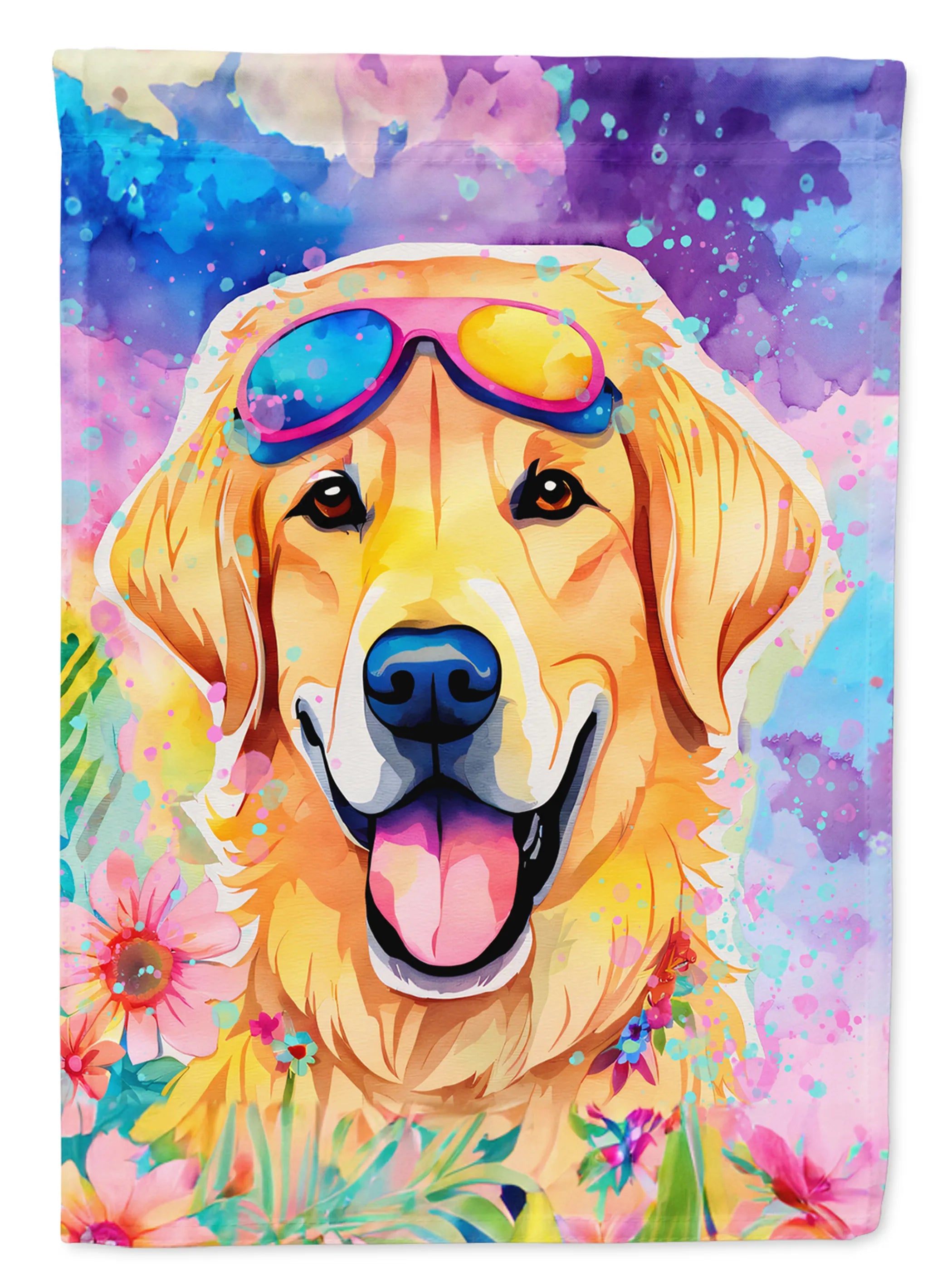 Hippie Dawg Decorative Flag - Size: GARDEN SIZE | Pack Of: 1 | Collection name: Hippie dawg