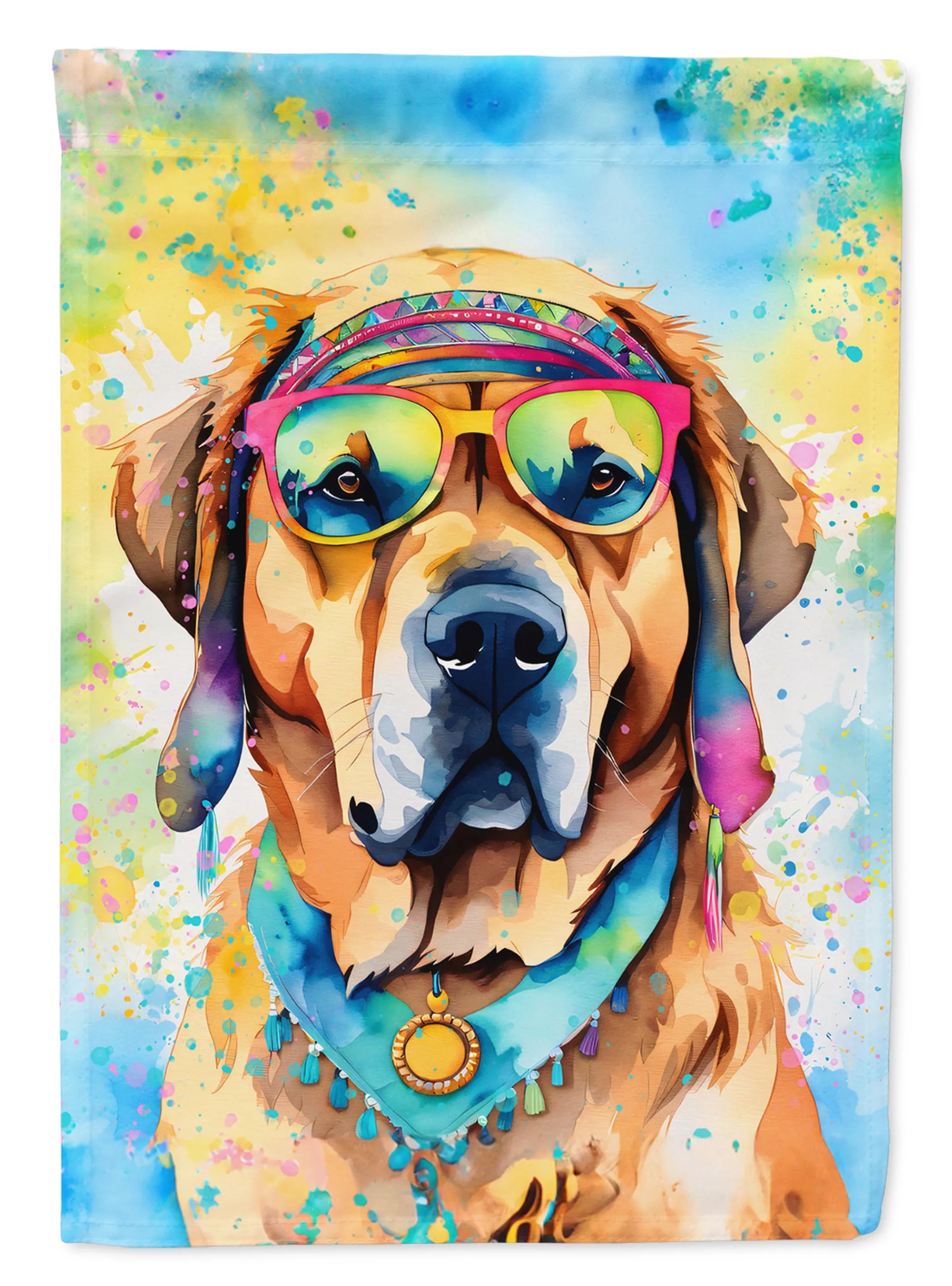 Hippie Dawg Decorative Flag - Size: GARDEN SIZE | Pack Of: 1 | Collection name: Hippie dawg