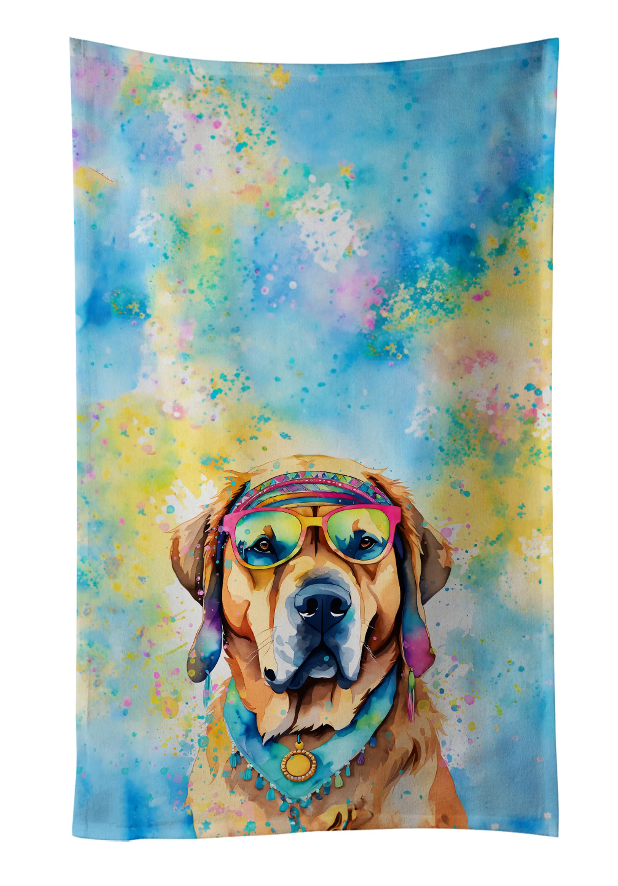 Hippie Dawg Kitchen Towel - Size: 25HX15W | Pack Of: 1 | Collection name: Hippie dawg
