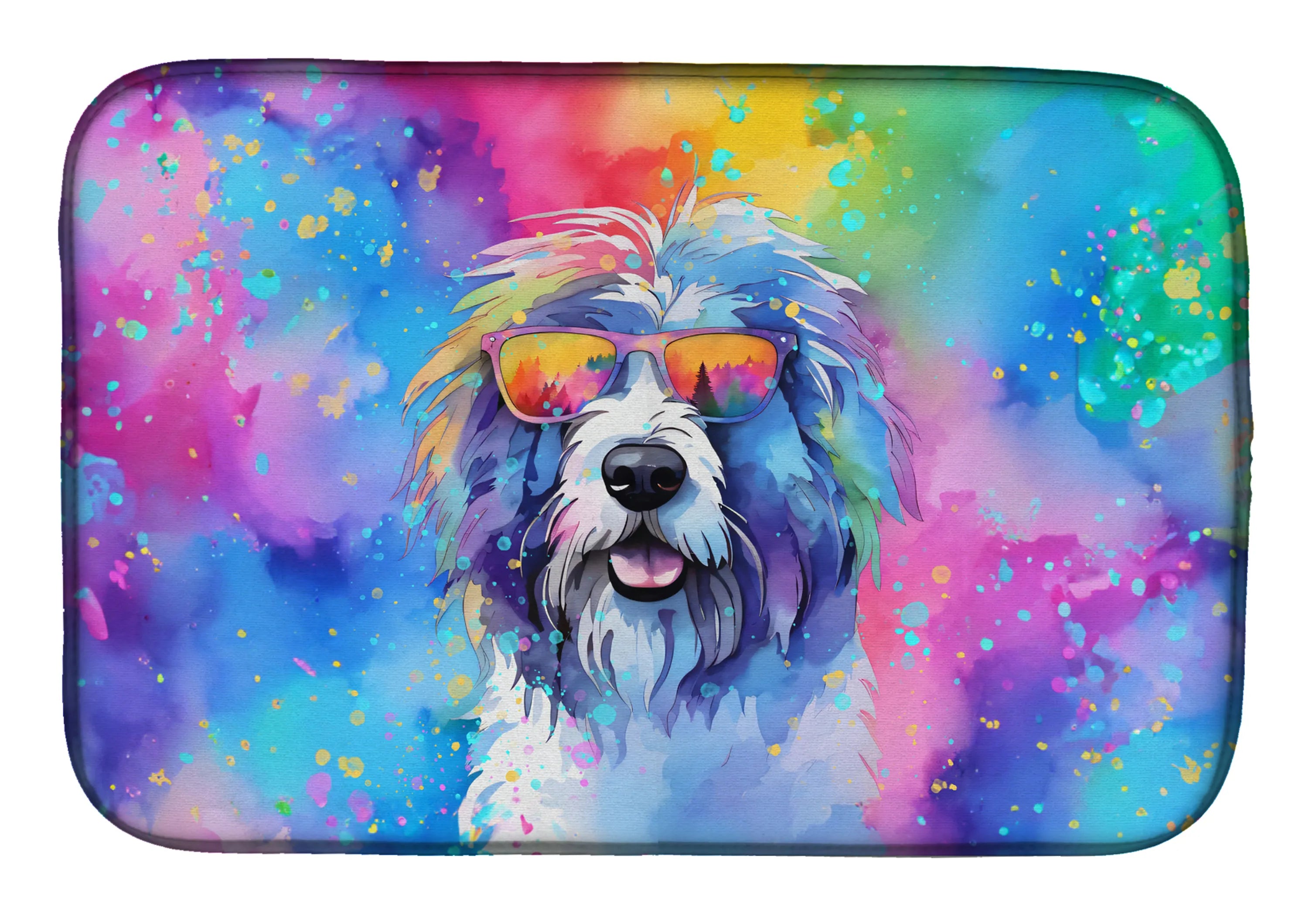 Hippie Dawg Dish Drying Mat - Size: 14  X 21" | Pack Of: 1 | Collection name: Hippie dawg