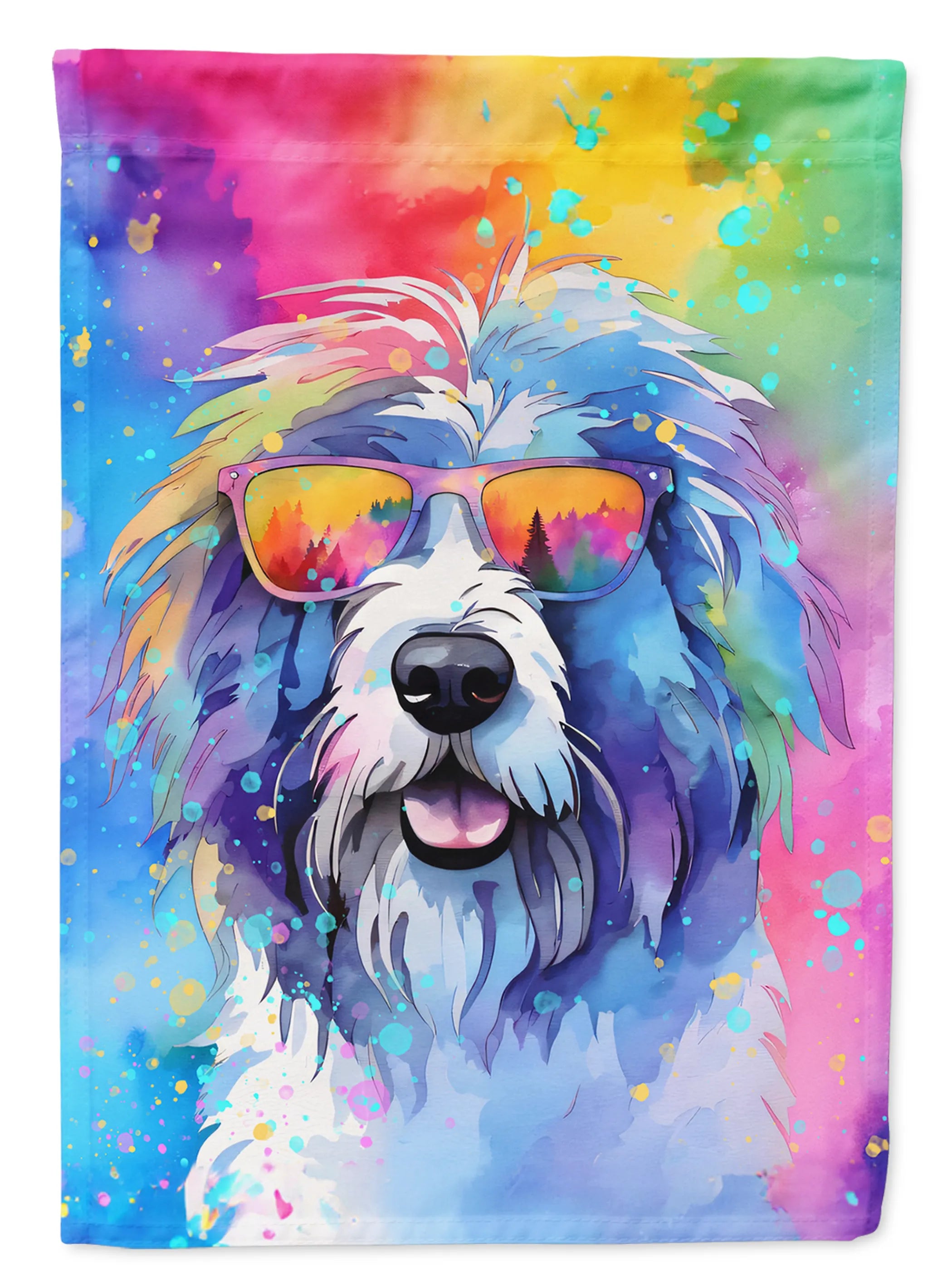 Hippie Dawg Decorative Flag - Size: GARDEN SIZE | Pack Of: 1 | Collection name: Hippie dawg