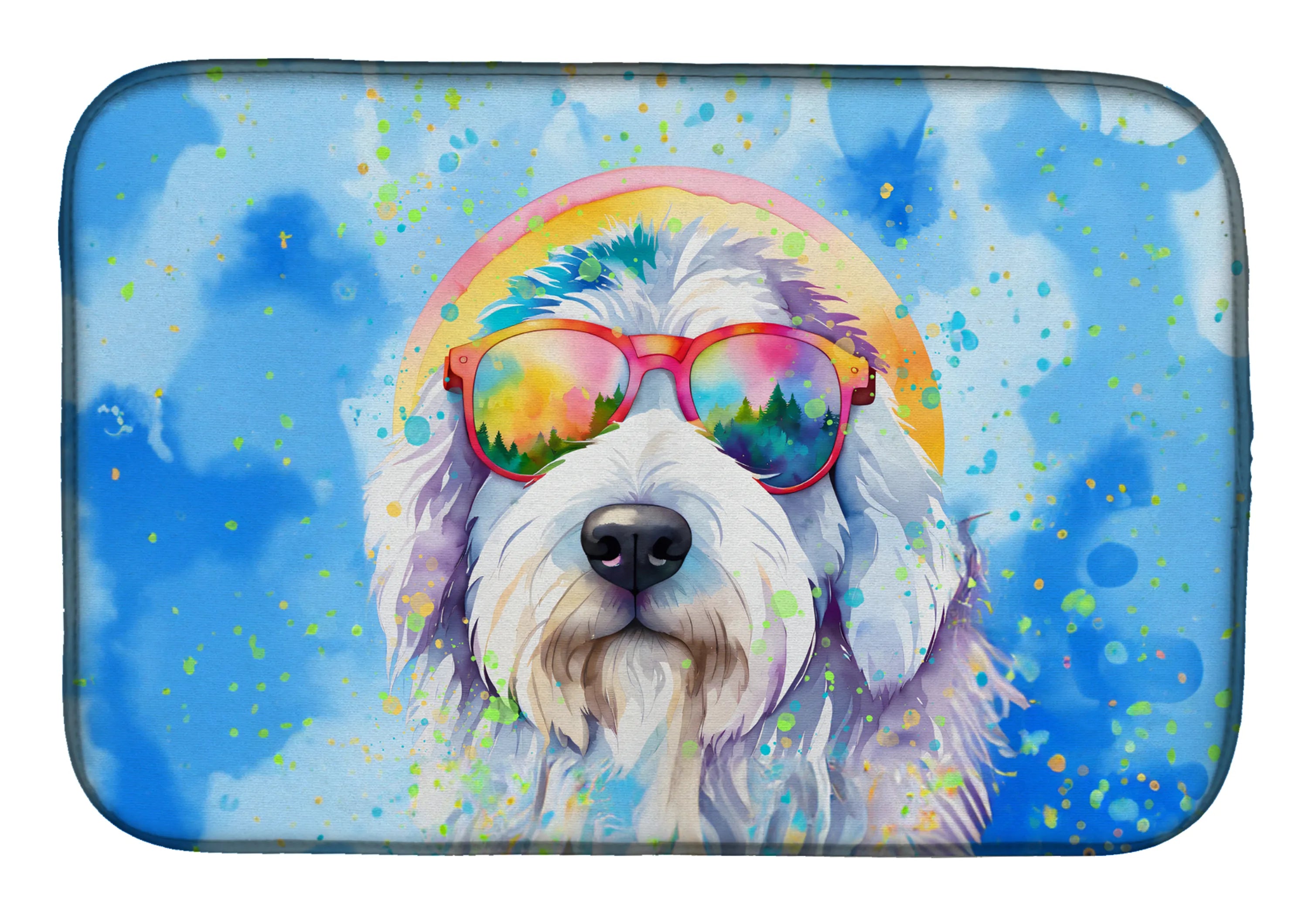 Hippie Dawg Dish Drying Mat - Size: 14  X 21" | Pack Of: 1 | Collection name: Hippie dawg