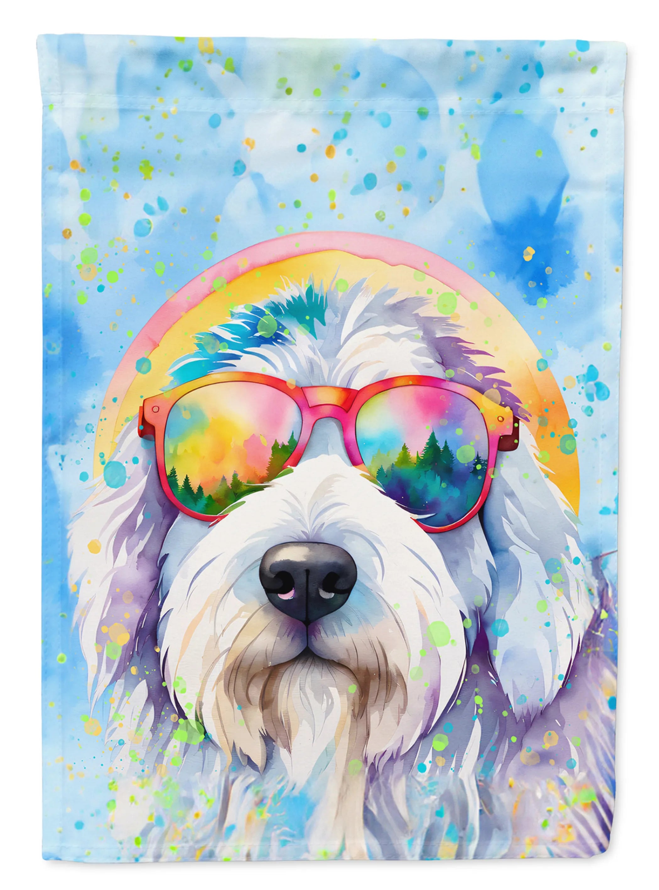 Hippie Dawg Decorative Flag - Size: GARDEN SIZE | Pack Of: 1 | Collection name: Hippie dawg
