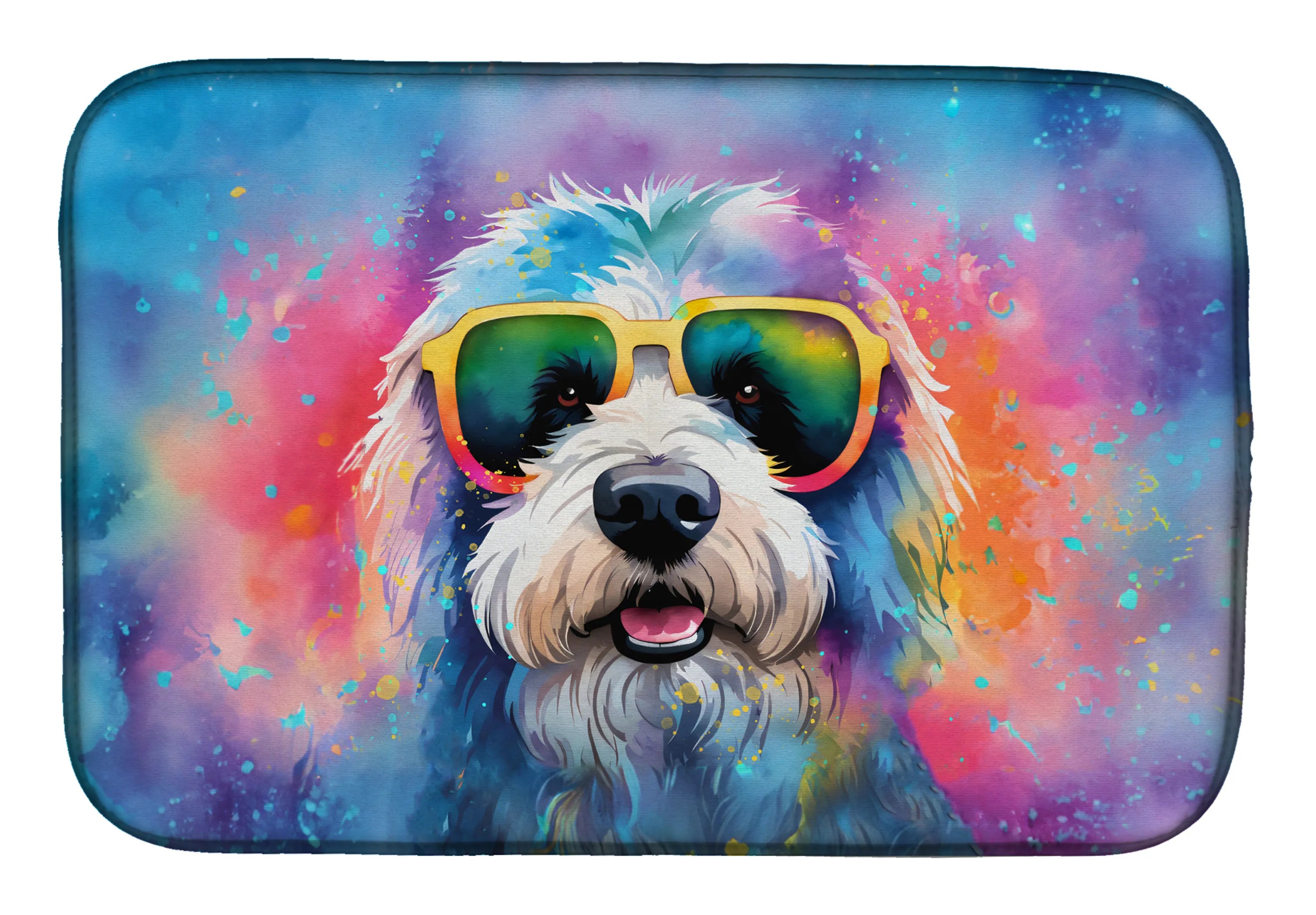 Hippie Dawg Dish Drying Mat - Size: 14  X 21" | Pack Of: 1 | Collection name: Hippie dawg