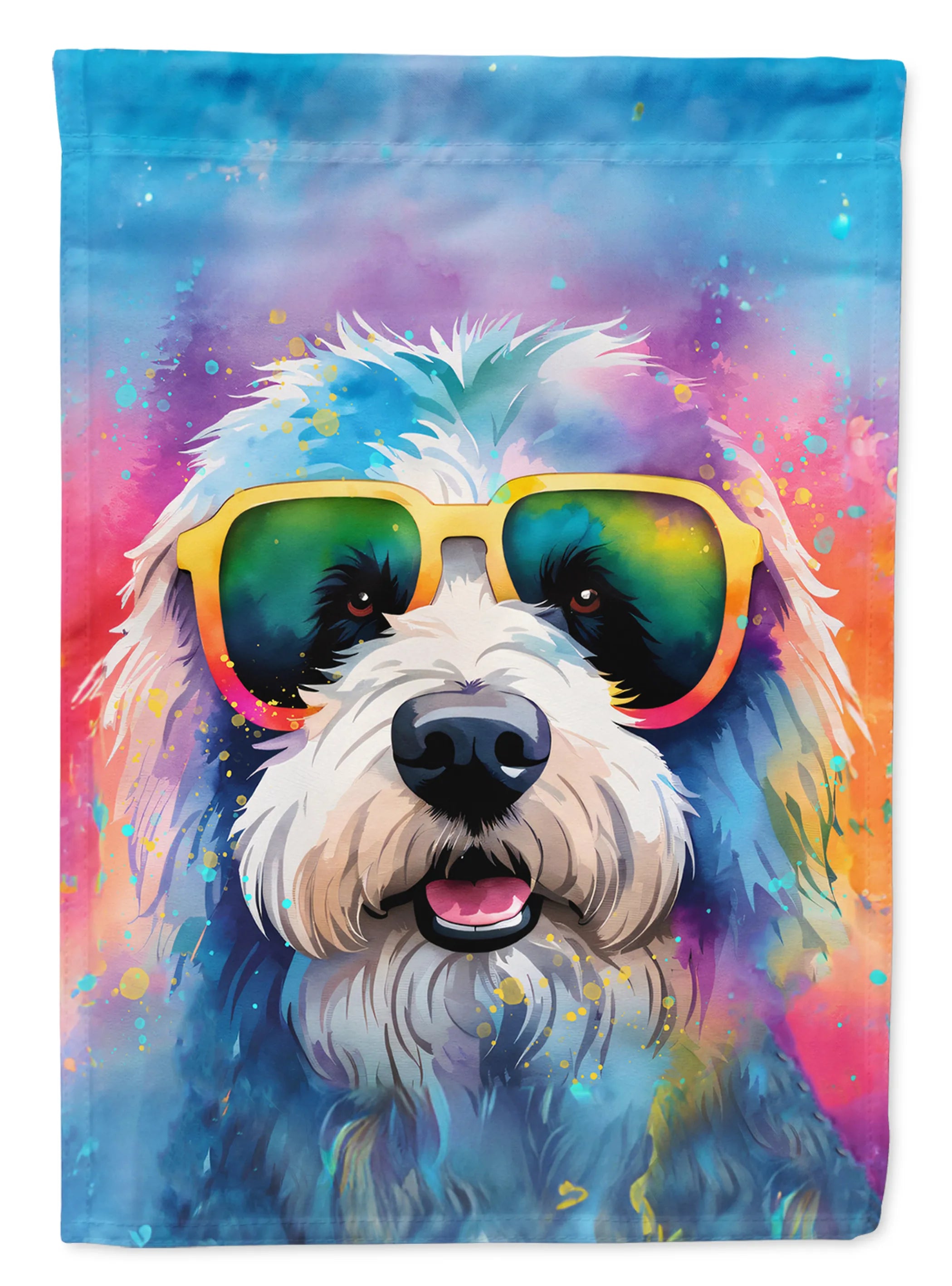 Hippie Dawg Decorative Flag - Size: GARDEN SIZE | Pack Of: 1 | Collection name: Hippie dawg
