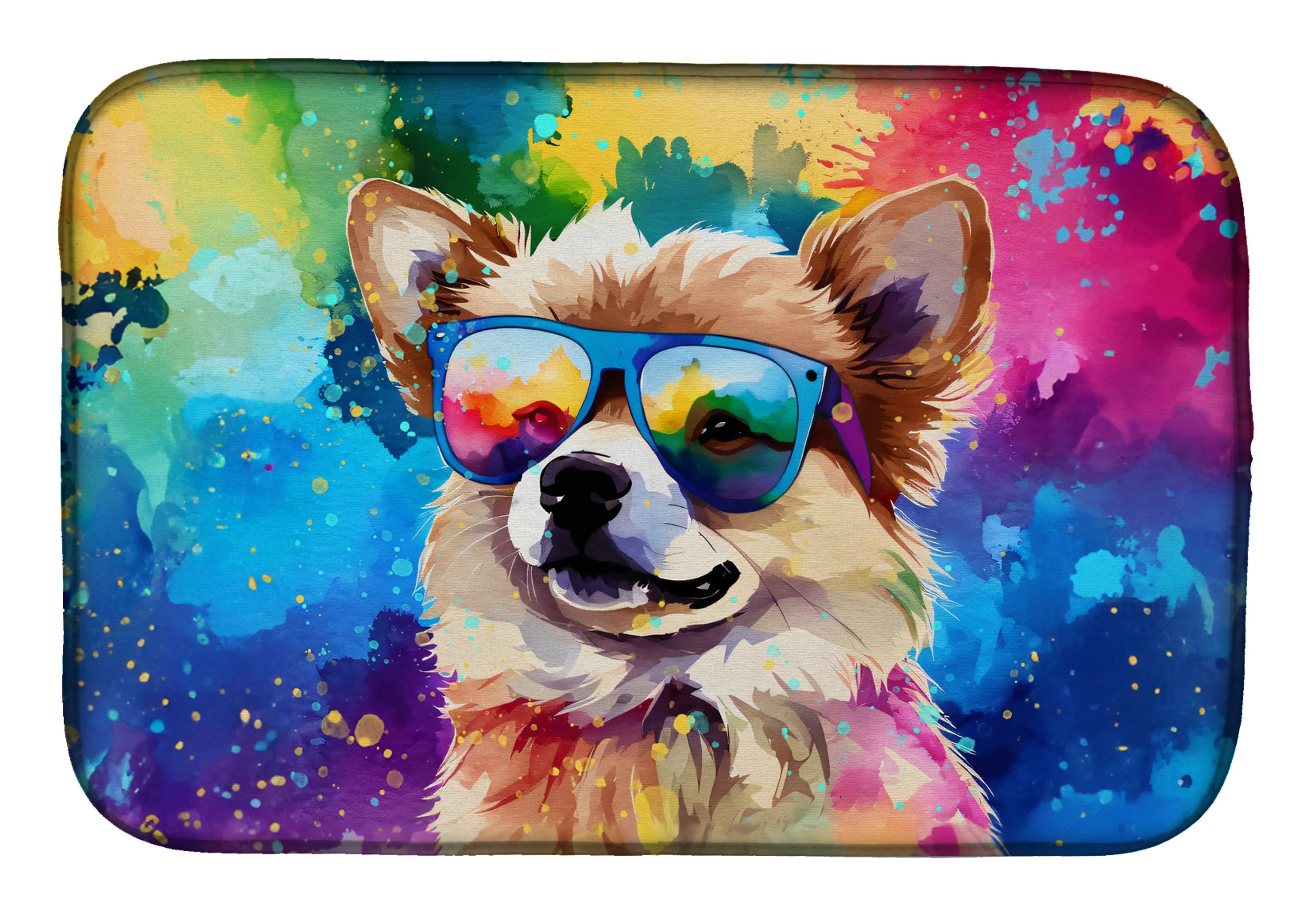 Hippie Dawg Dish Drying Mat - Size: 14  X 21" | Pack Of: 1 | Collection name: Hippie dawg