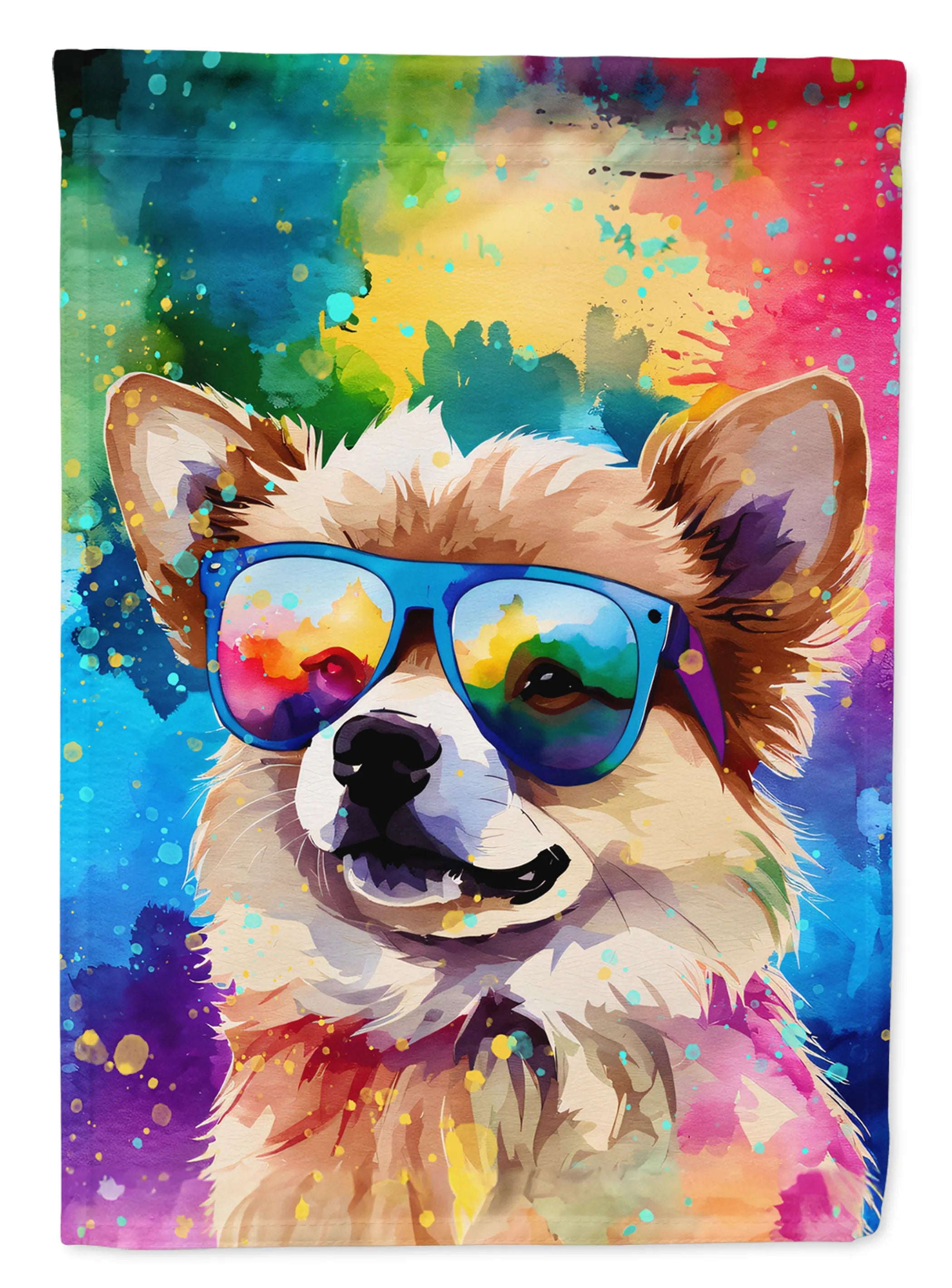 Hippie Dawg Decorative Flag - Size: GARDEN SIZE | Pack Of: 1 | Collection name: Hippie dawg