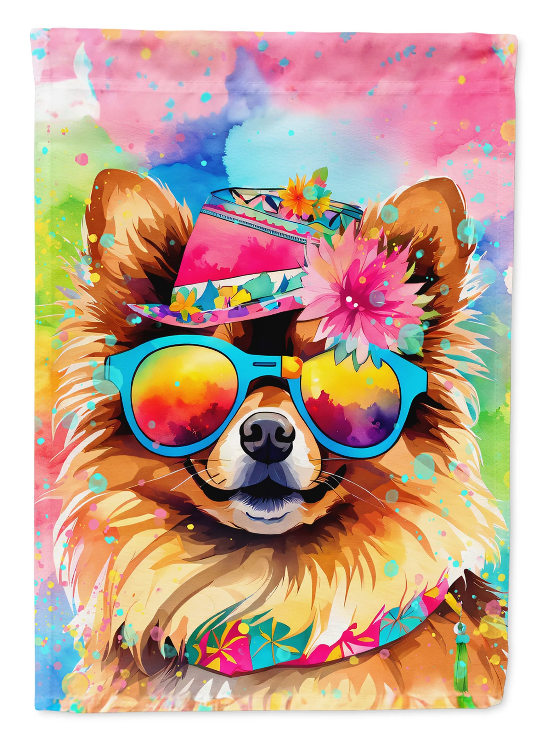 Hippie Dawg Decorative Flag - Size: GARDEN SIZE | Pack Of: 1 | Collection name: Hippie dawg