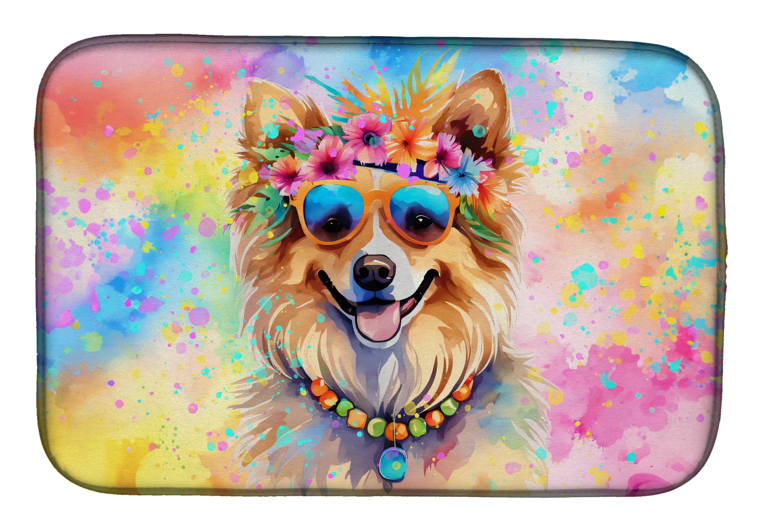 Hippie Dawg Dish Drying Mat - Size: 14  X 21" | Pack Of: 1 | Collection name: Hippie dawg