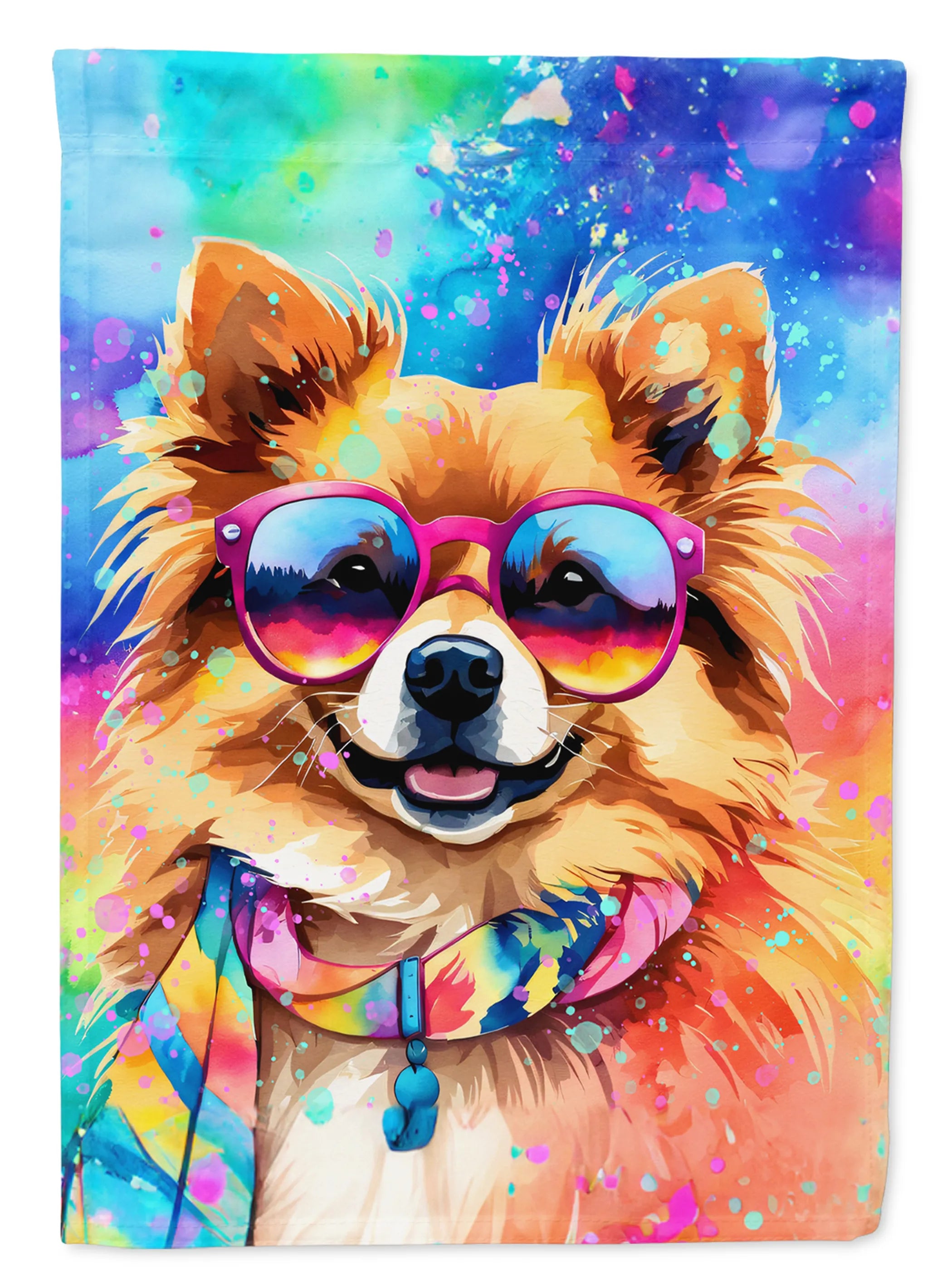 Hippie Dawg Decorative Flag - Size: GARDEN SIZE | Pack Of: 1 | Collection name: Hippie dawg