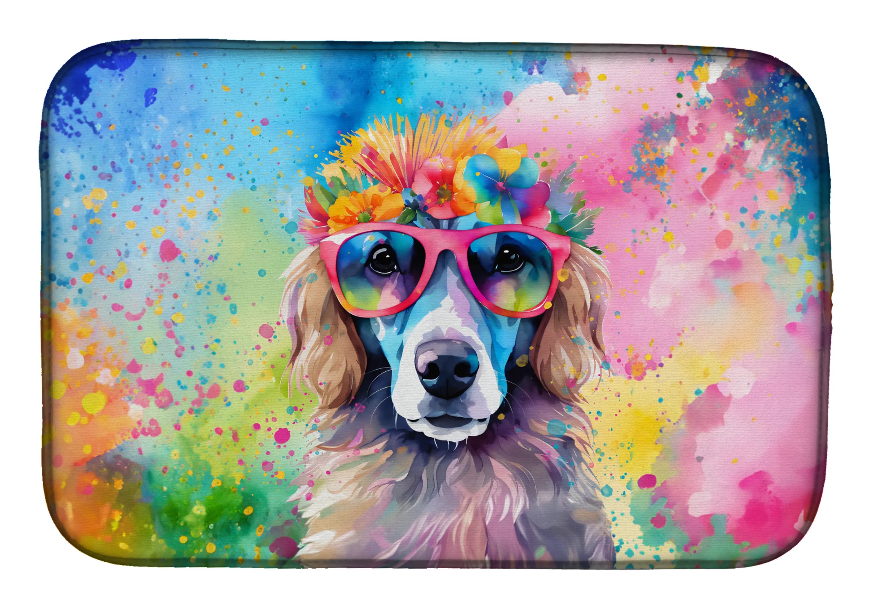 Hippie Dawg Dish Drying Mat - Size: 14  X 21" | Pack Of: 1 | Collection name: Hippie dawg