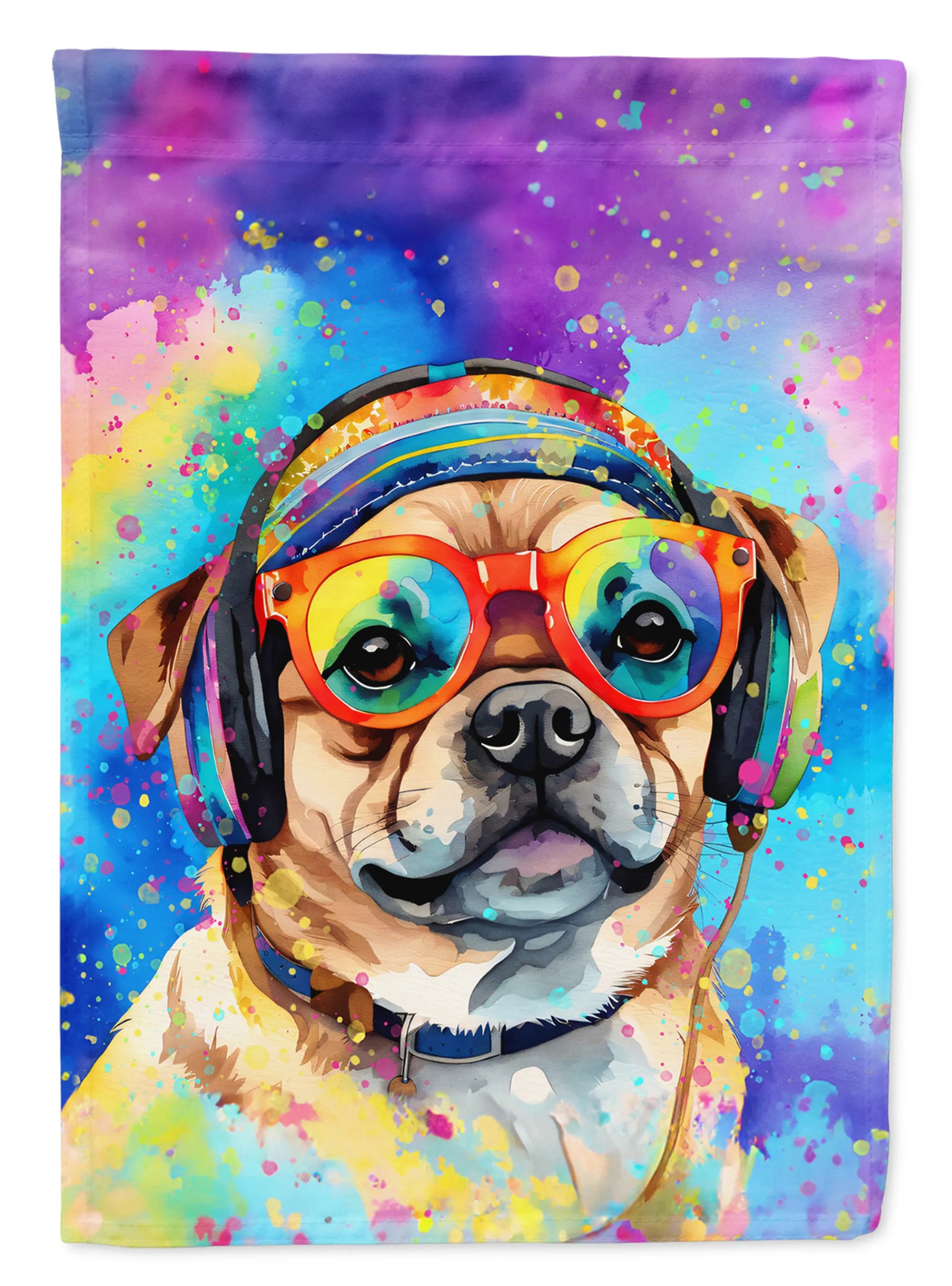 Hippie Dawg Decorative Flag - Size: GARDEN SIZE | Pack Of: 1 | Collection name: Hippie dawg