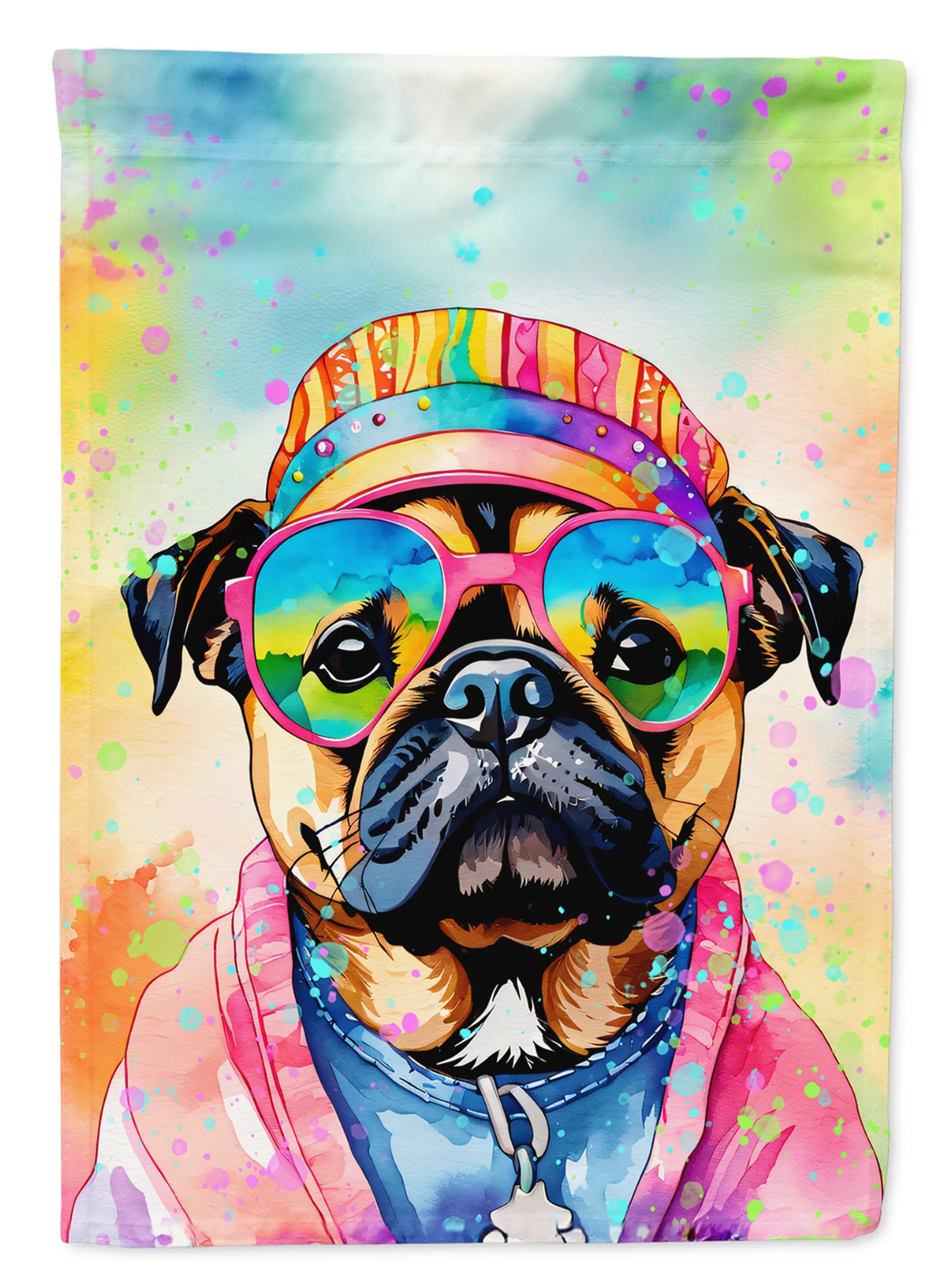 Hippie Dawg Decorative Flag - Size: GARDEN SIZE | Pack Of: 1 | Collection name: Hippie dawg