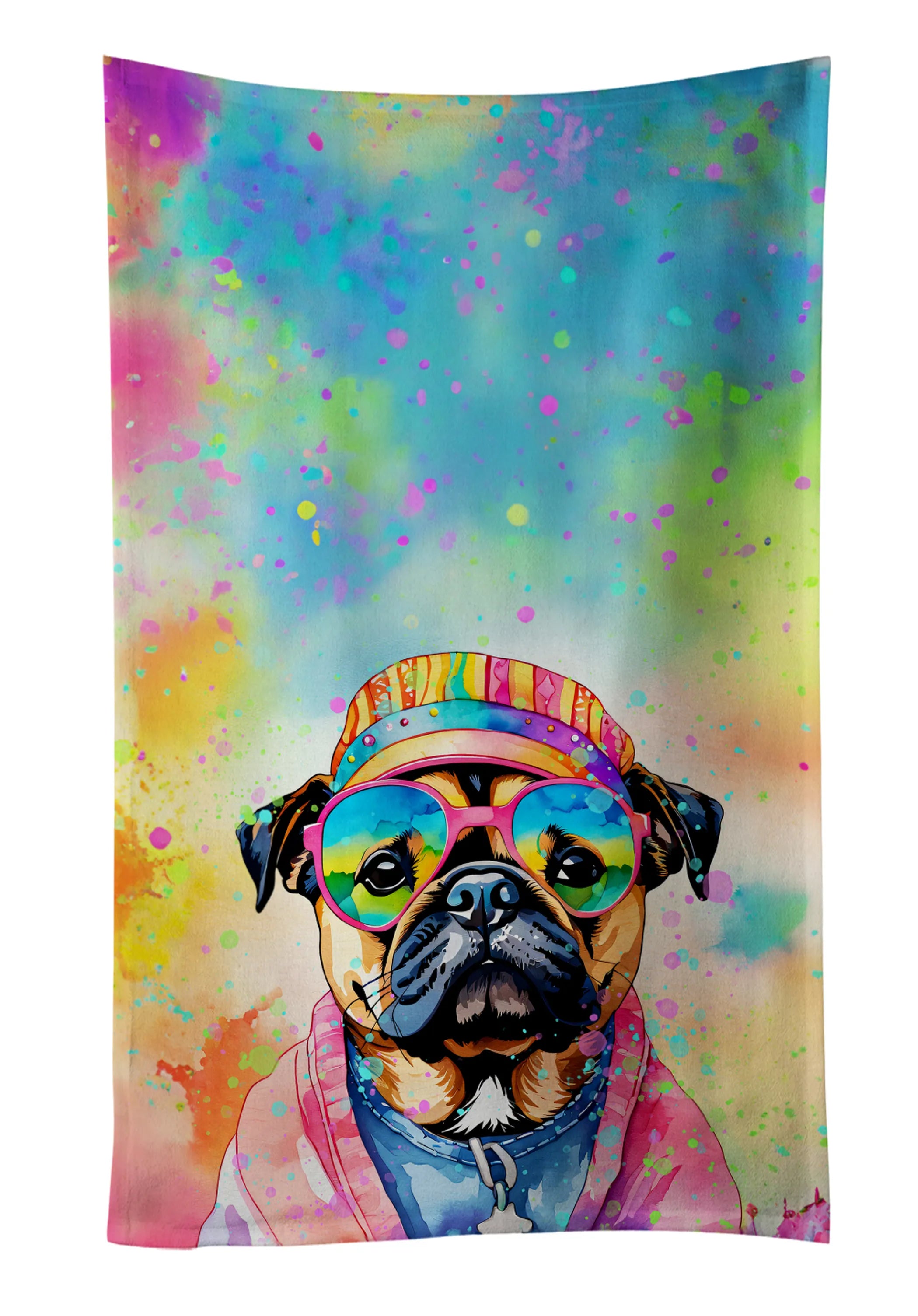 Hippie Dawg Kitchen Towel - Size: 25HX15W | Pack Of: 1 | Collection name: Hippie dawg