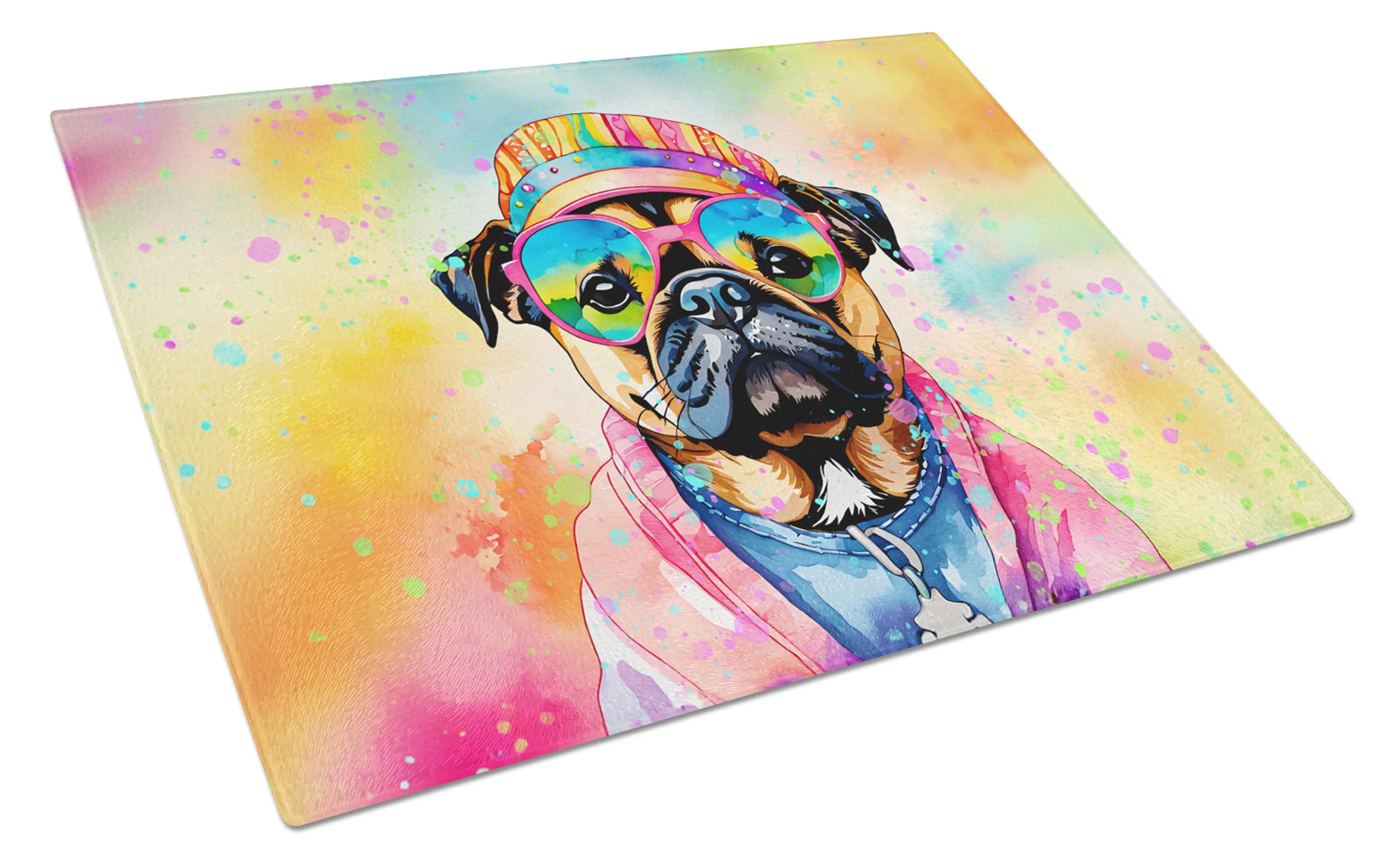 Hippie Dawg Glass Cutting Board - Size: LARGE | Pack Of: 1 | Collection name: Hippie dawg