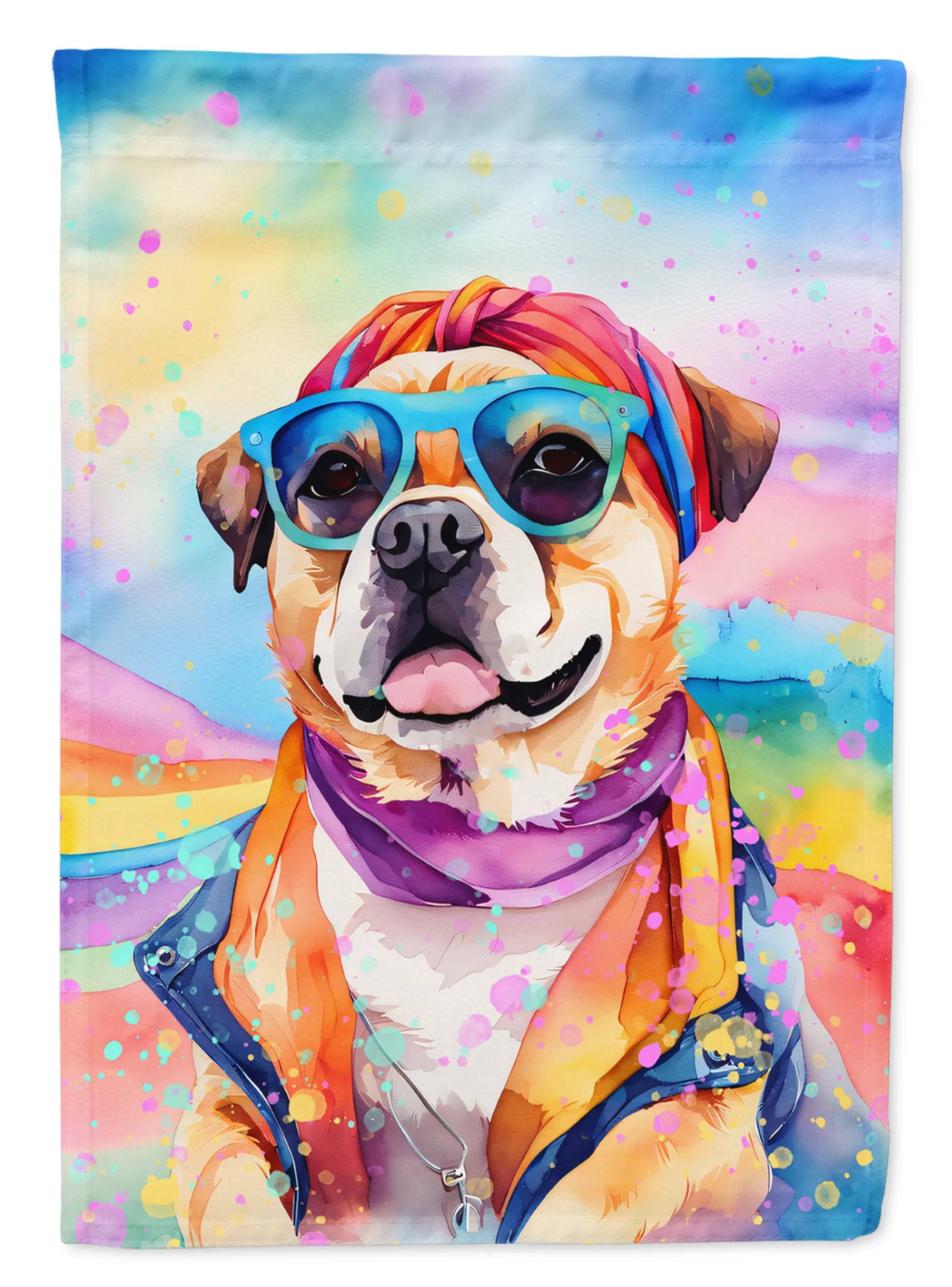 Hippie Dawg Decorative Flag - Size: GARDEN SIZE | Pack Of: 1 | Collection name: Hippie dawg