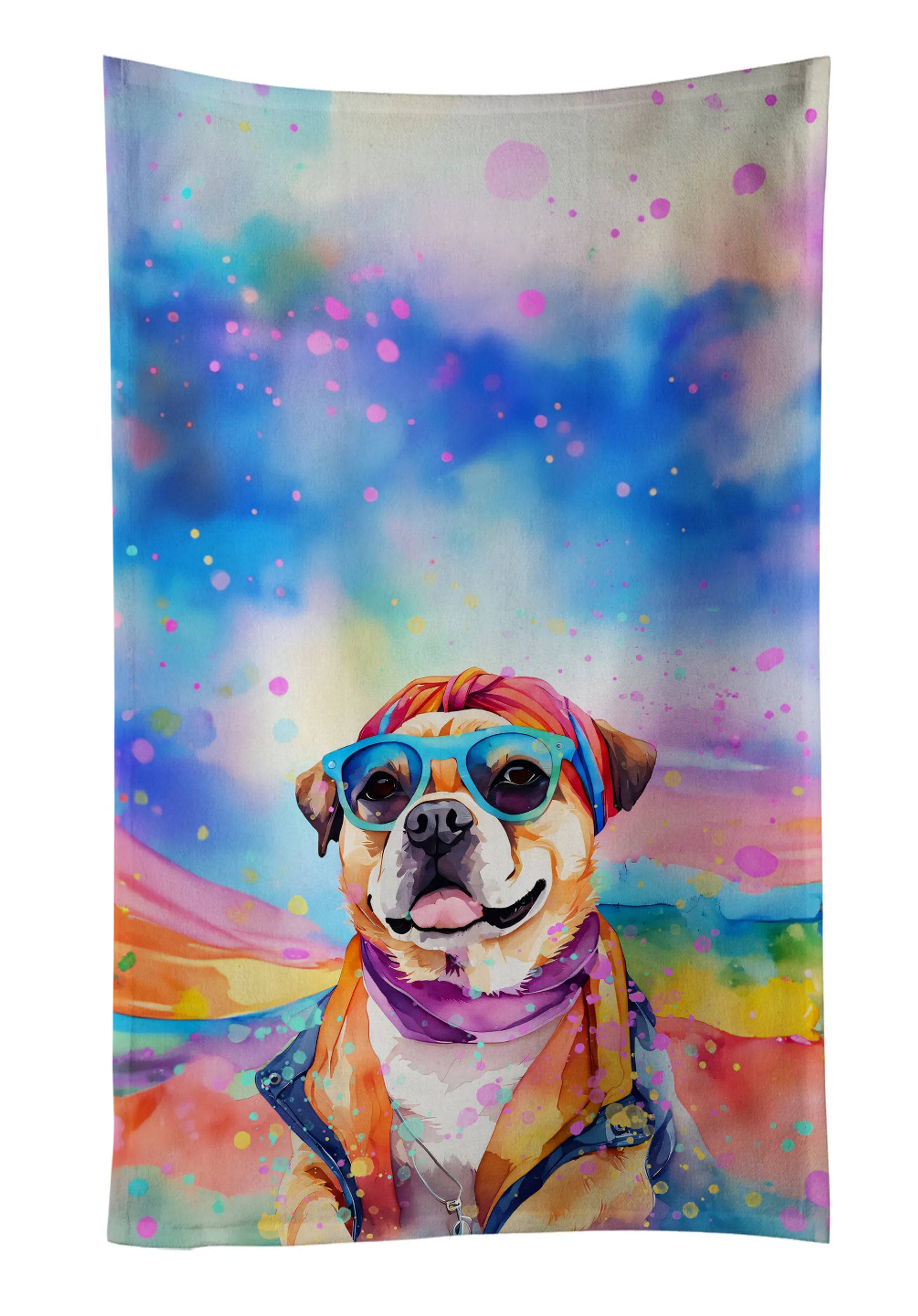 Hippie Dawg Kitchen Towel - Size: 25HX15W | Pack Of: 1 | Collection name: Hippie dawg