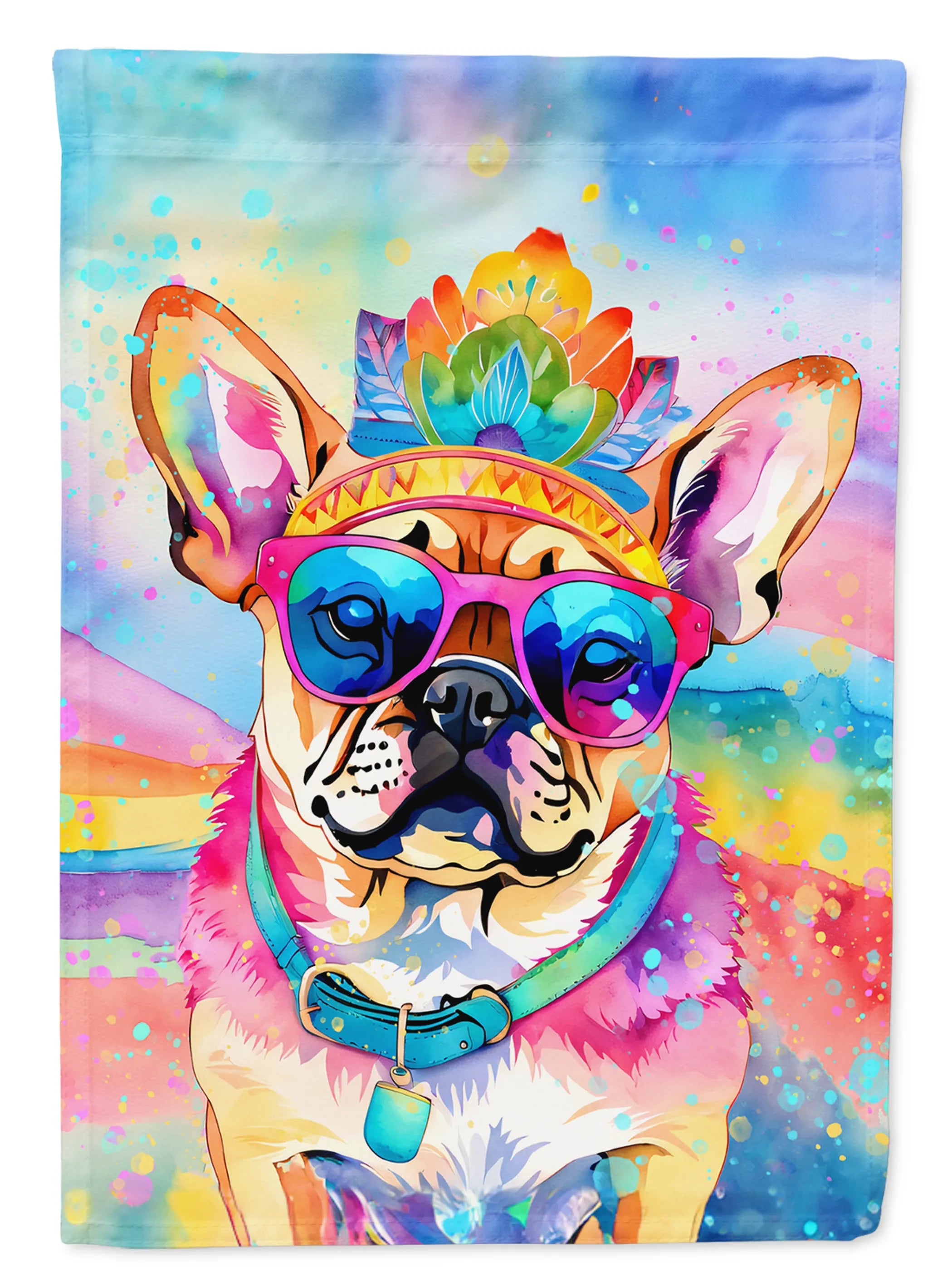 Hippie Dawg Decorative Flag - Size: GARDEN SIZE | Pack Of: 1 | Collection name: Hippie dawg