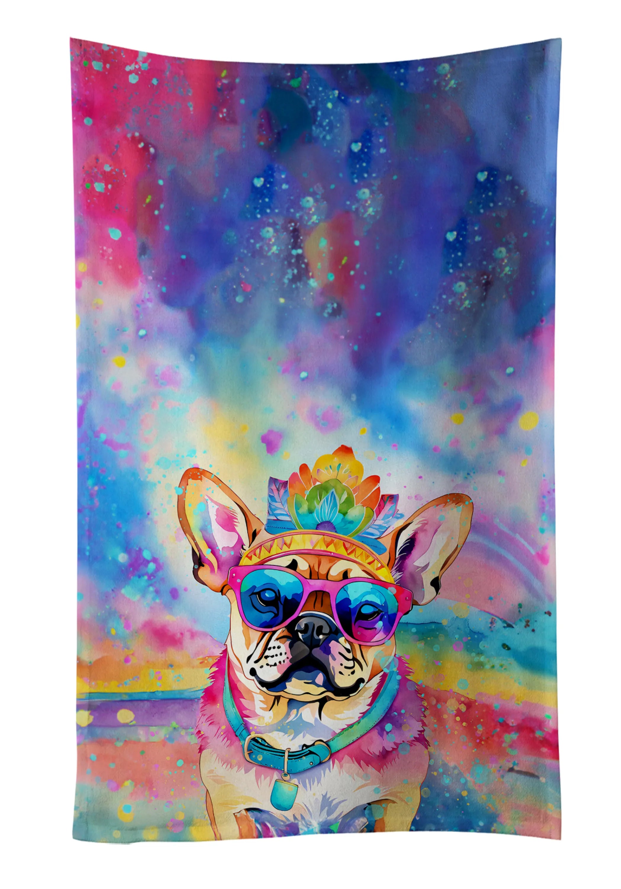 Hippie Dawg Kitchen Towel - Size: 25HX15W | Pack Of: 1 | Collection name: Hippie dawg