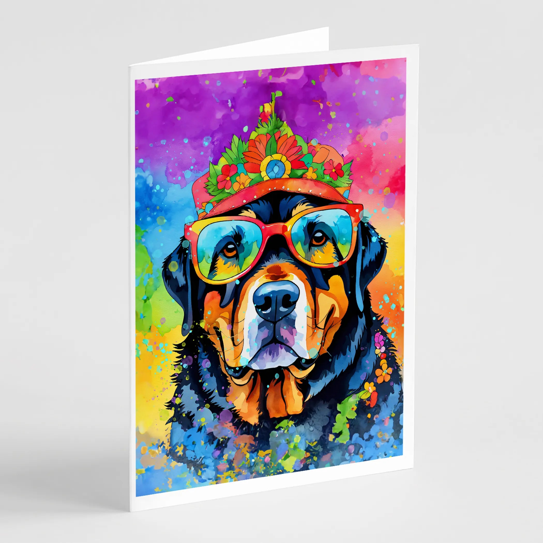 Hippie Dawg Greeting Cards  - Size: 5X7 | Pack Of: 1 | Collection name: Hippie dawg