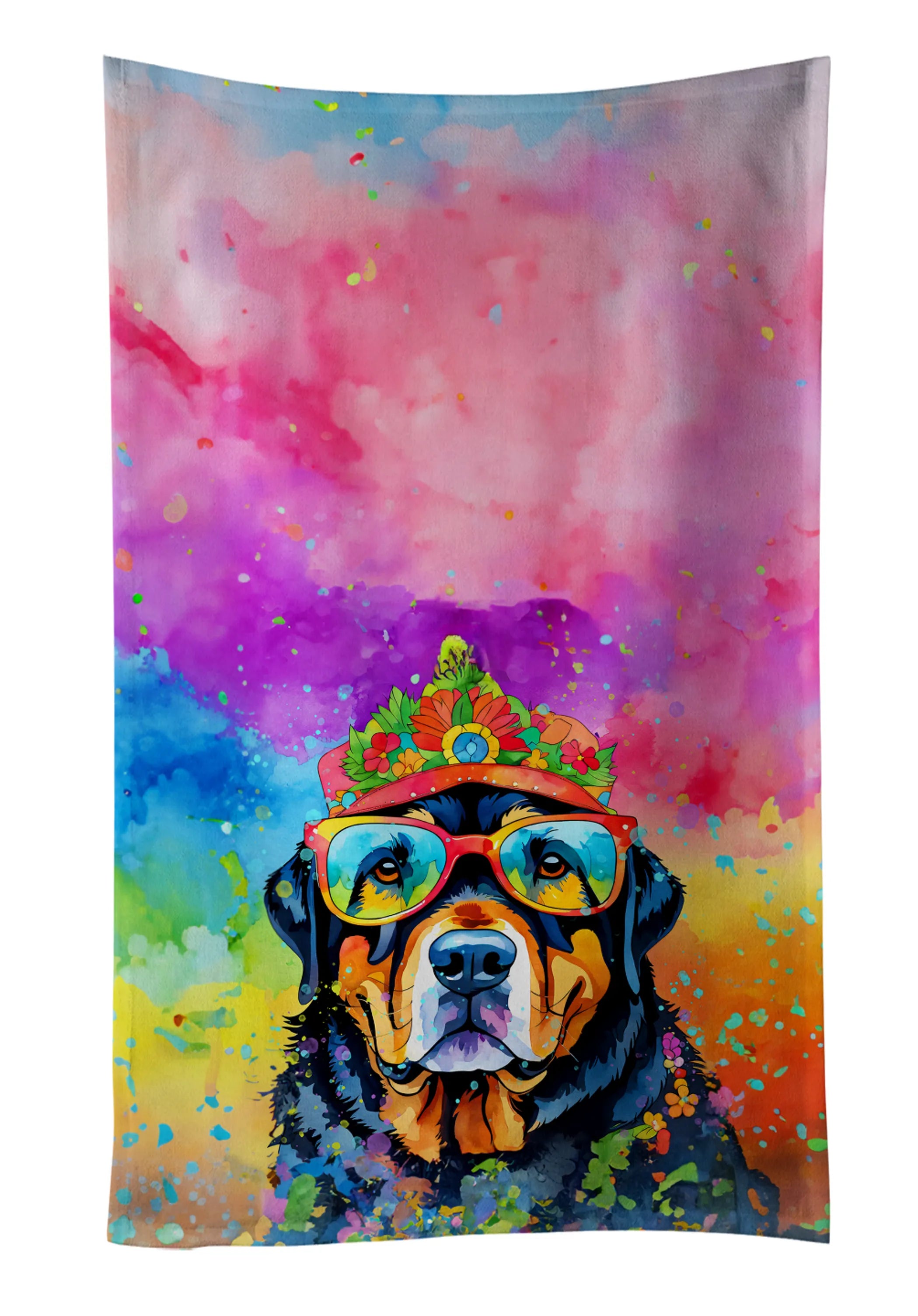 Hippie Dawg Kitchen Towel - Size: 25HX15W | Pack Of: 1 | Collection name: Hippie dawg