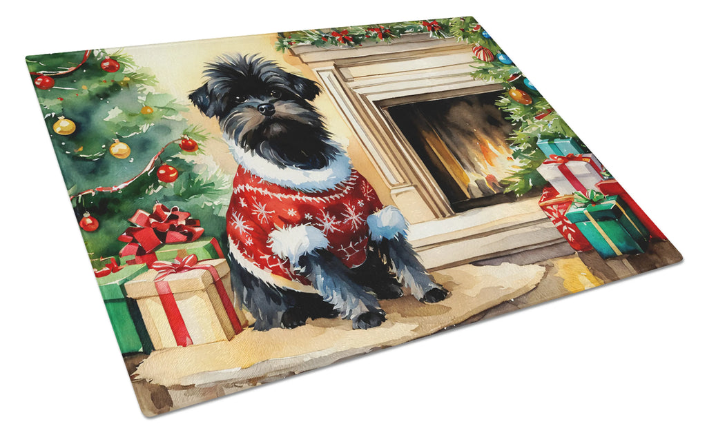 Cozy Christmas Glass Cutting Board - Size: LARGE | Pack Of: 1 | Collection name: Cozy christmas