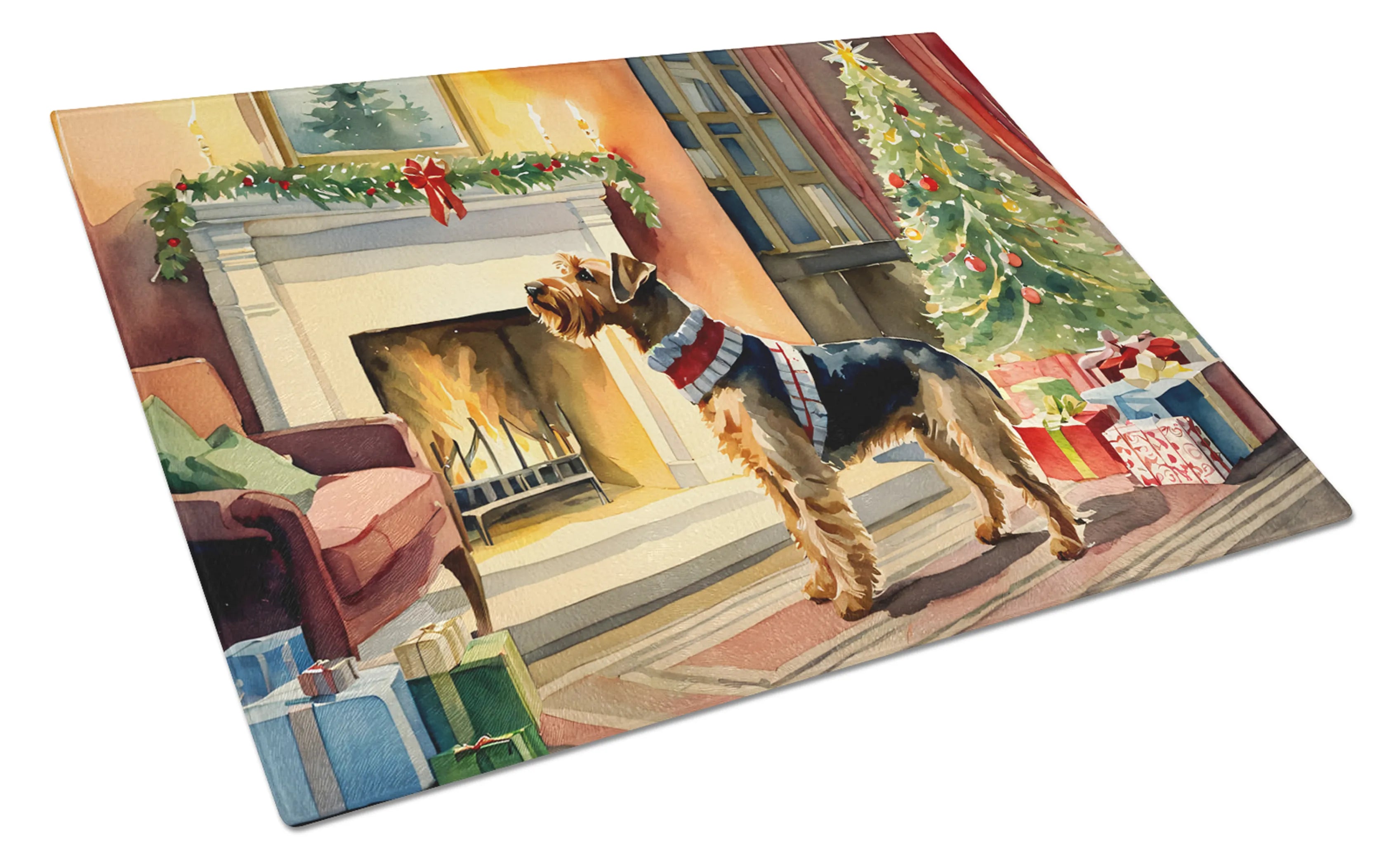 Cozy Christmas Glass Cutting Board - Size: LARGE | Pack Of: 1 | Collection name: Cozy christmas