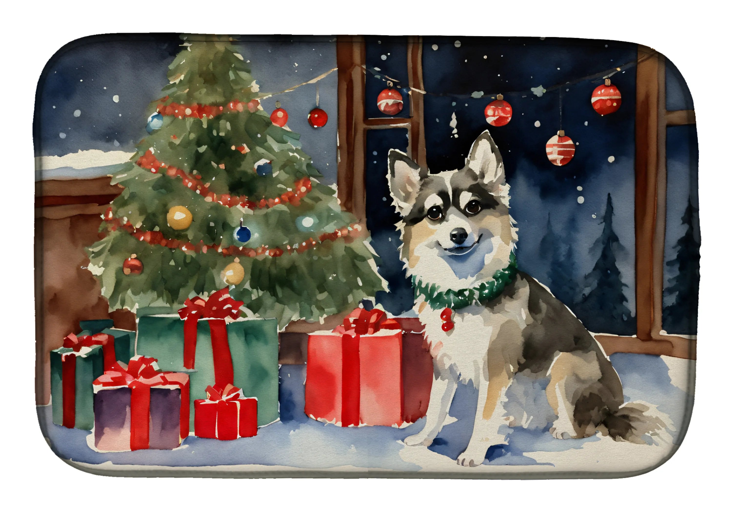 Cozy Christmas Dish Drying Mat - Size: 14  X 21" | Pack Of: 1 | Collection name: Cozy christmas