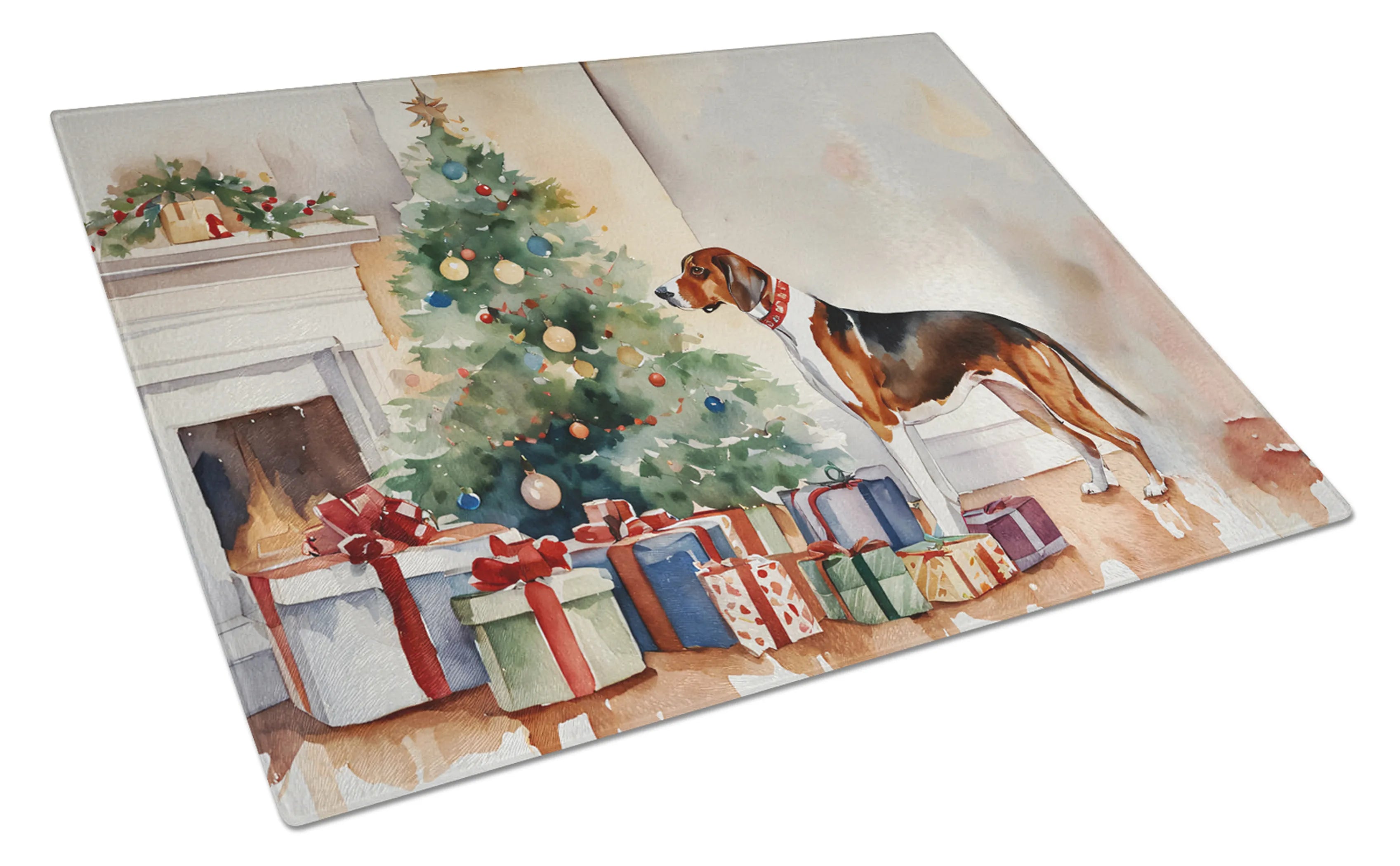Cozy Christmas Glass Cutting Board - Size: LARGE | Pack Of: 1 | Collection name: Cozy christmas