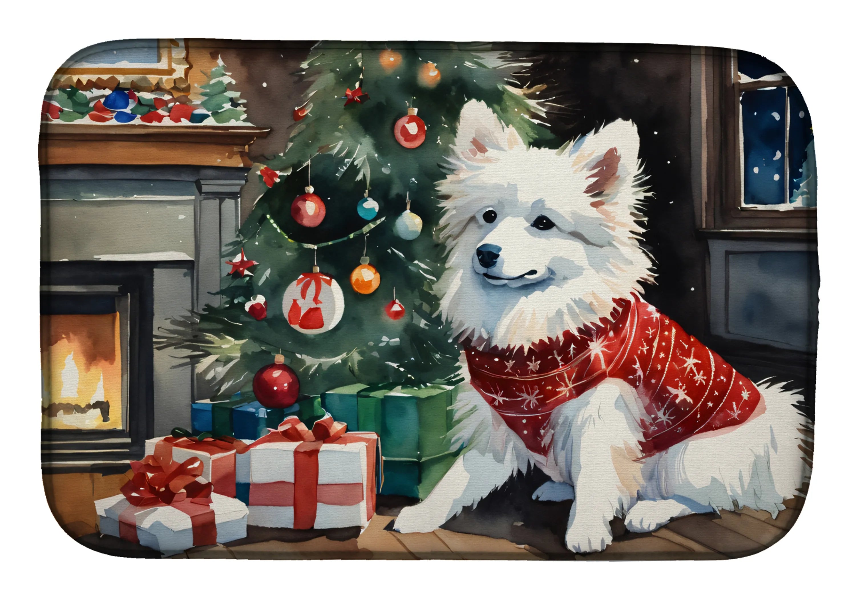 Cozy Christmas Dish Drying Mat - Size: 14  X 21" | Pack Of: 1 | Collection name: Cozy christmas
