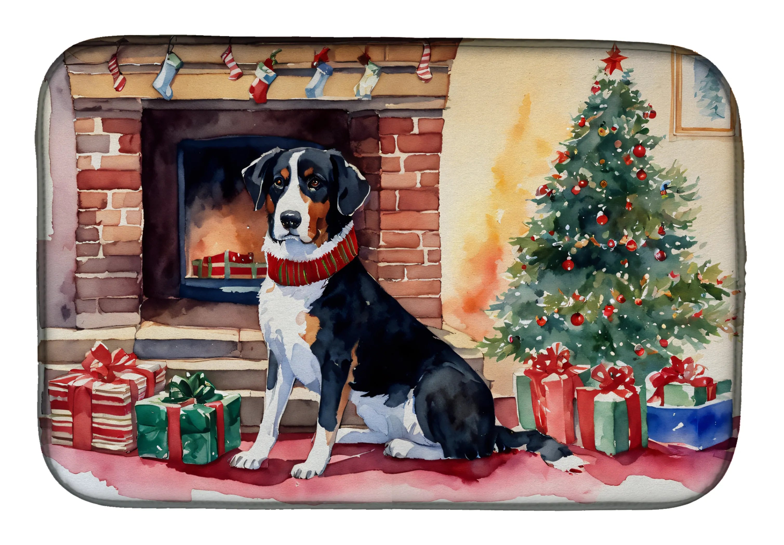 Cozy Christmas Dish Drying Mat - Size: 14  X 21" | Pack Of: 1 | Collection name: Cozy christmas