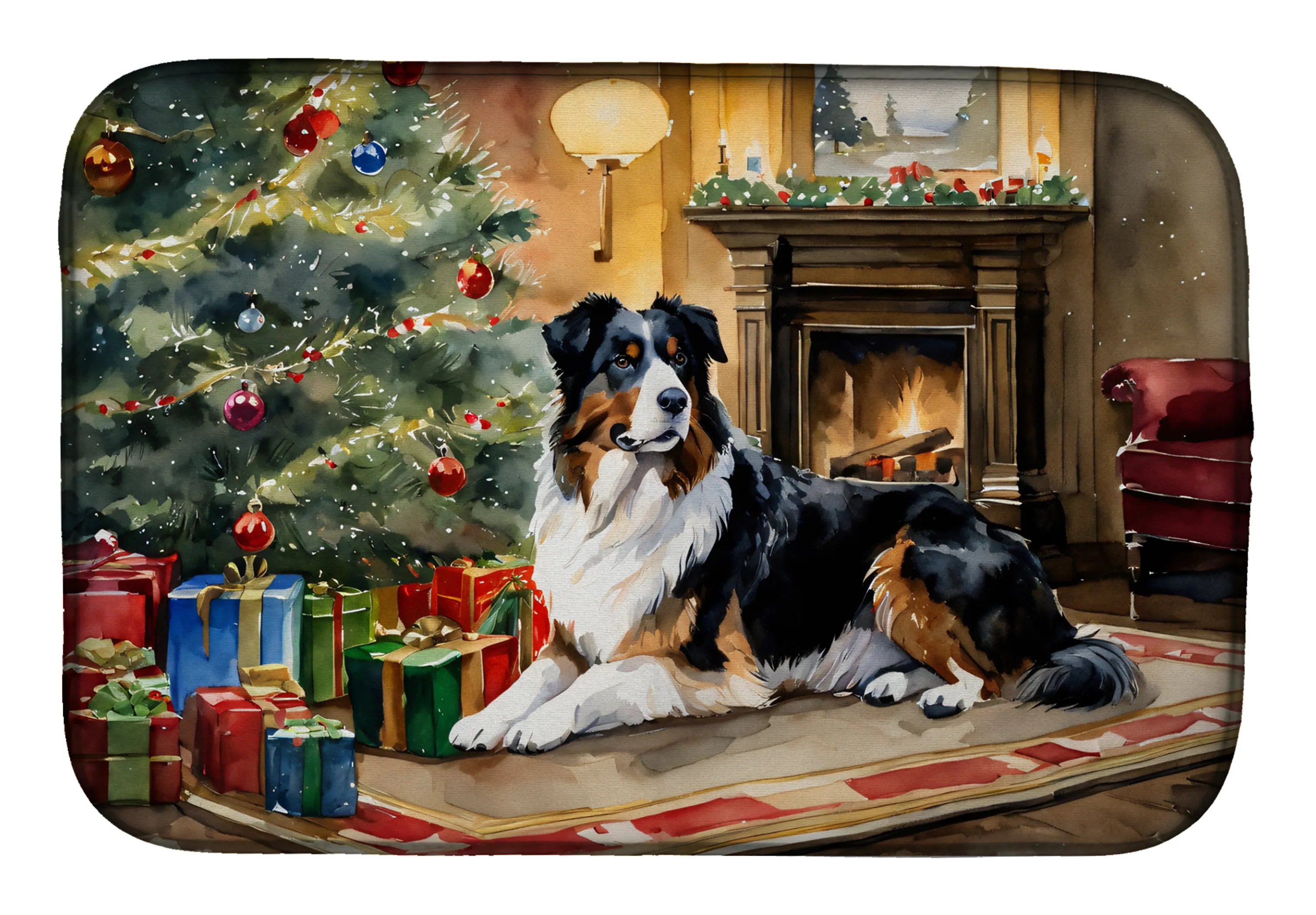 Cozy Christmas Dish Drying Mat - Size: 14  X 21" | Pack Of: 1 | Collection name: Cozy christmas