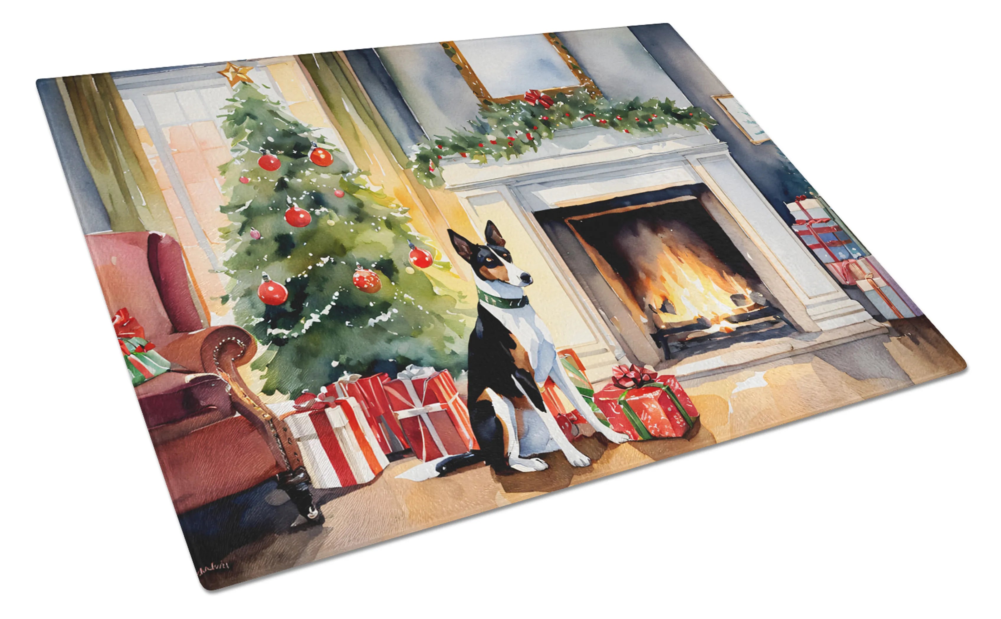 Cozy Christmas Glass Cutting Board - Size: LARGE | Pack Of: 1 | Collection name: Cozy christmas