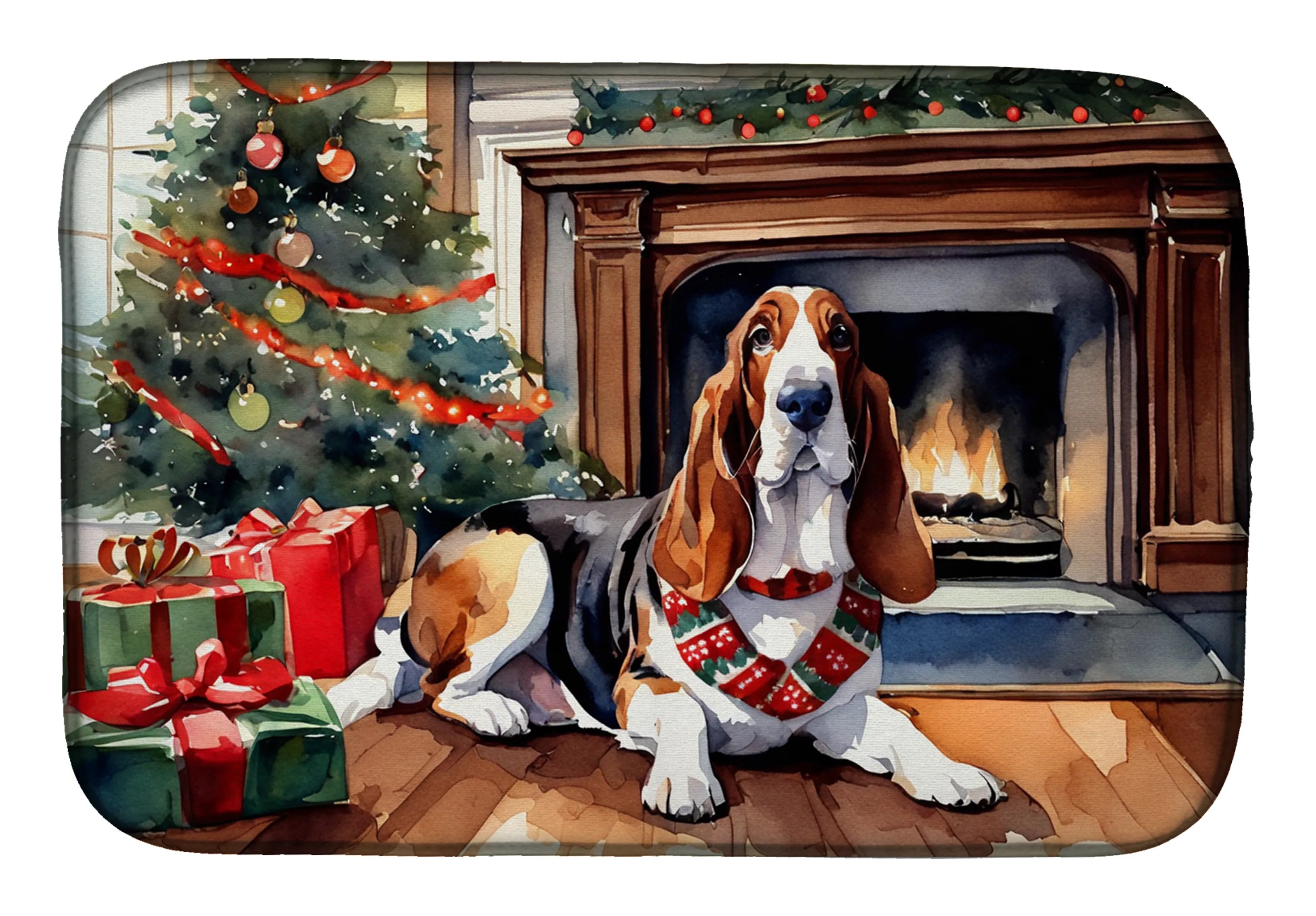 Cozy Christmas Dish Drying Mat - Size: 14  X 21" | Pack Of: 1 | Collection name: Cozy christmas