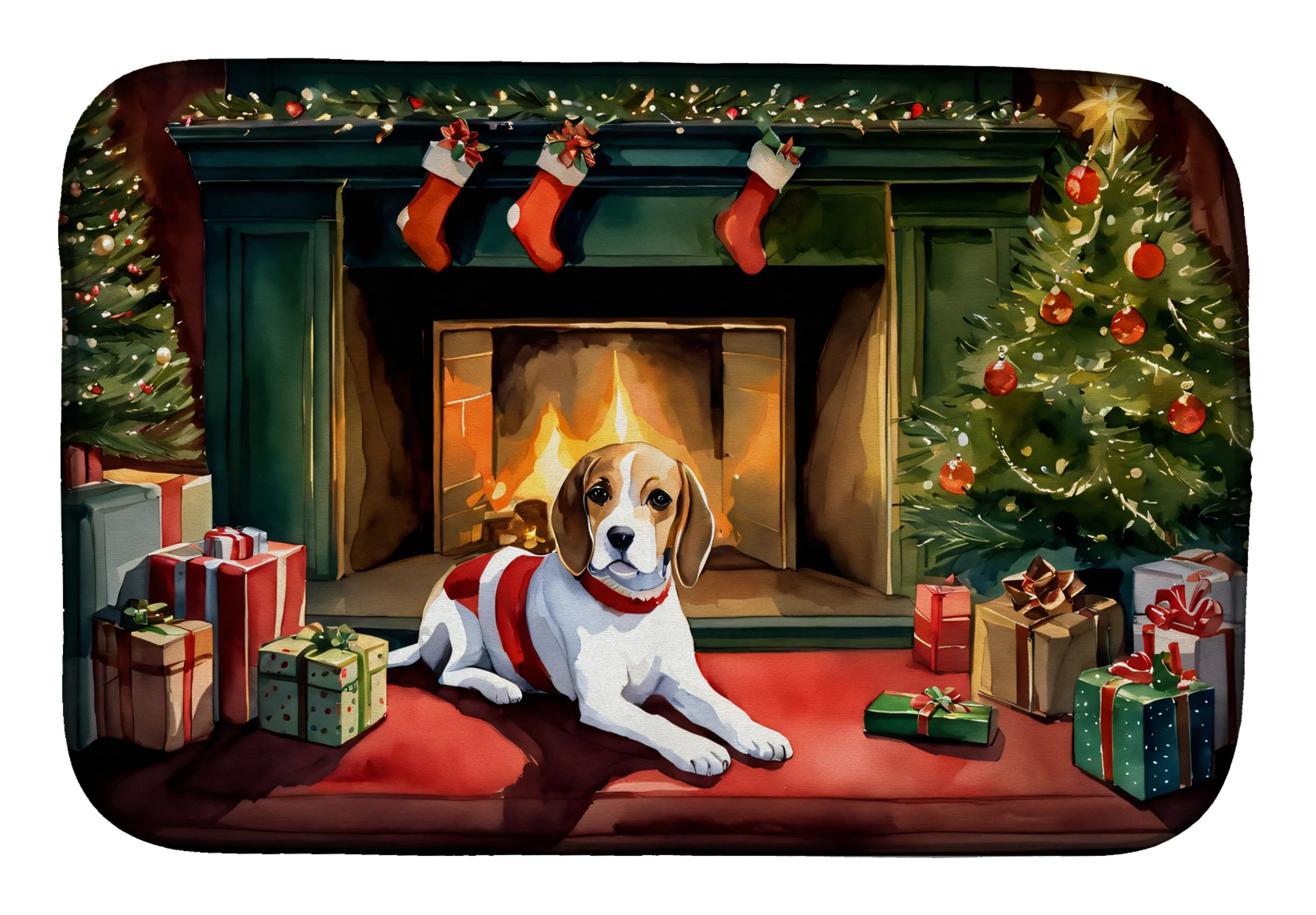 Cozy Christmas Dish Drying Mat - Size: 14  X 21" | Pack Of: 1 | Collection name: Cozy christmas