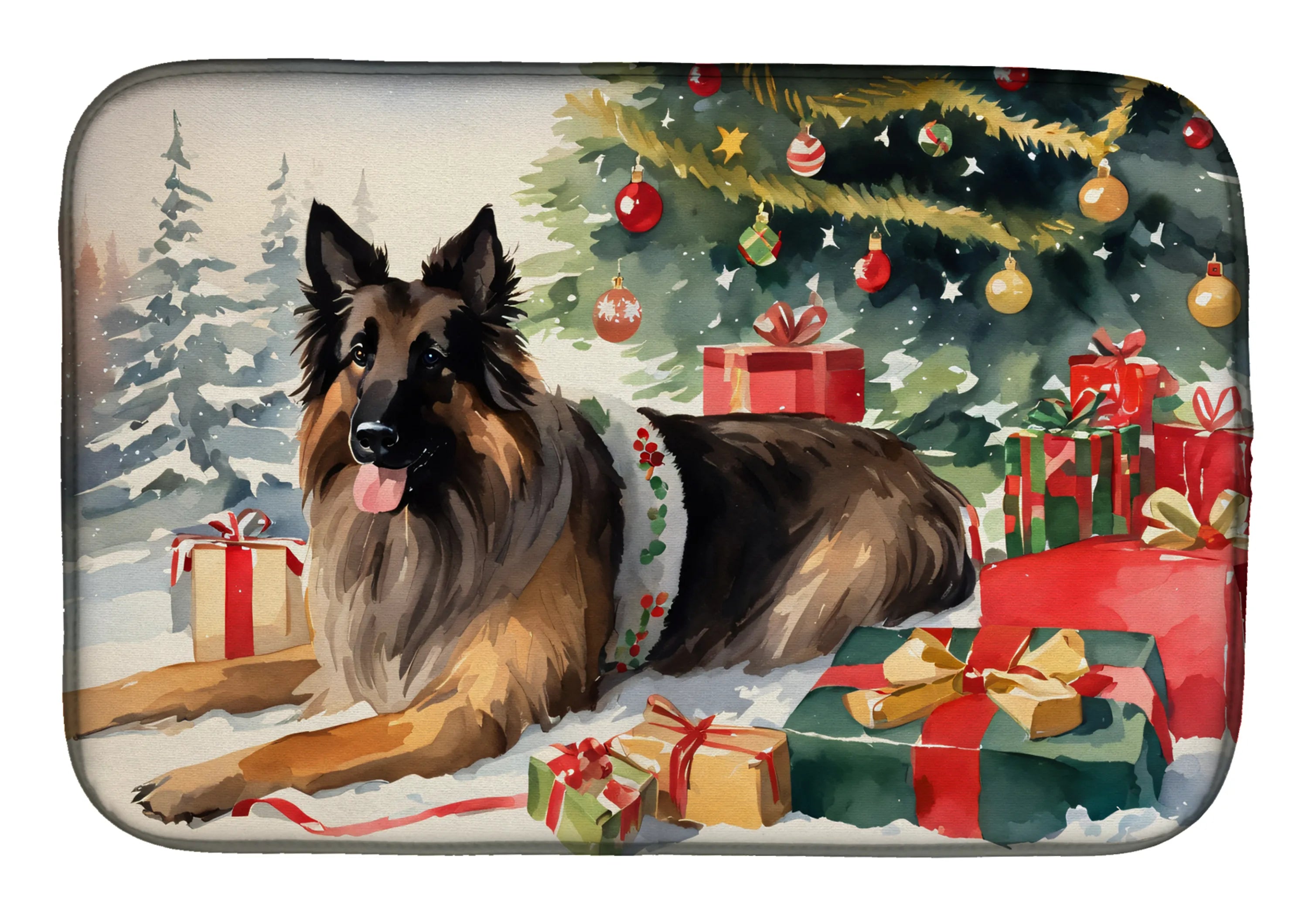 Cozy Christmas Dish Drying Mat - Size: 14  X 21" | Pack Of: 1 | Collection name: Cozy christmas