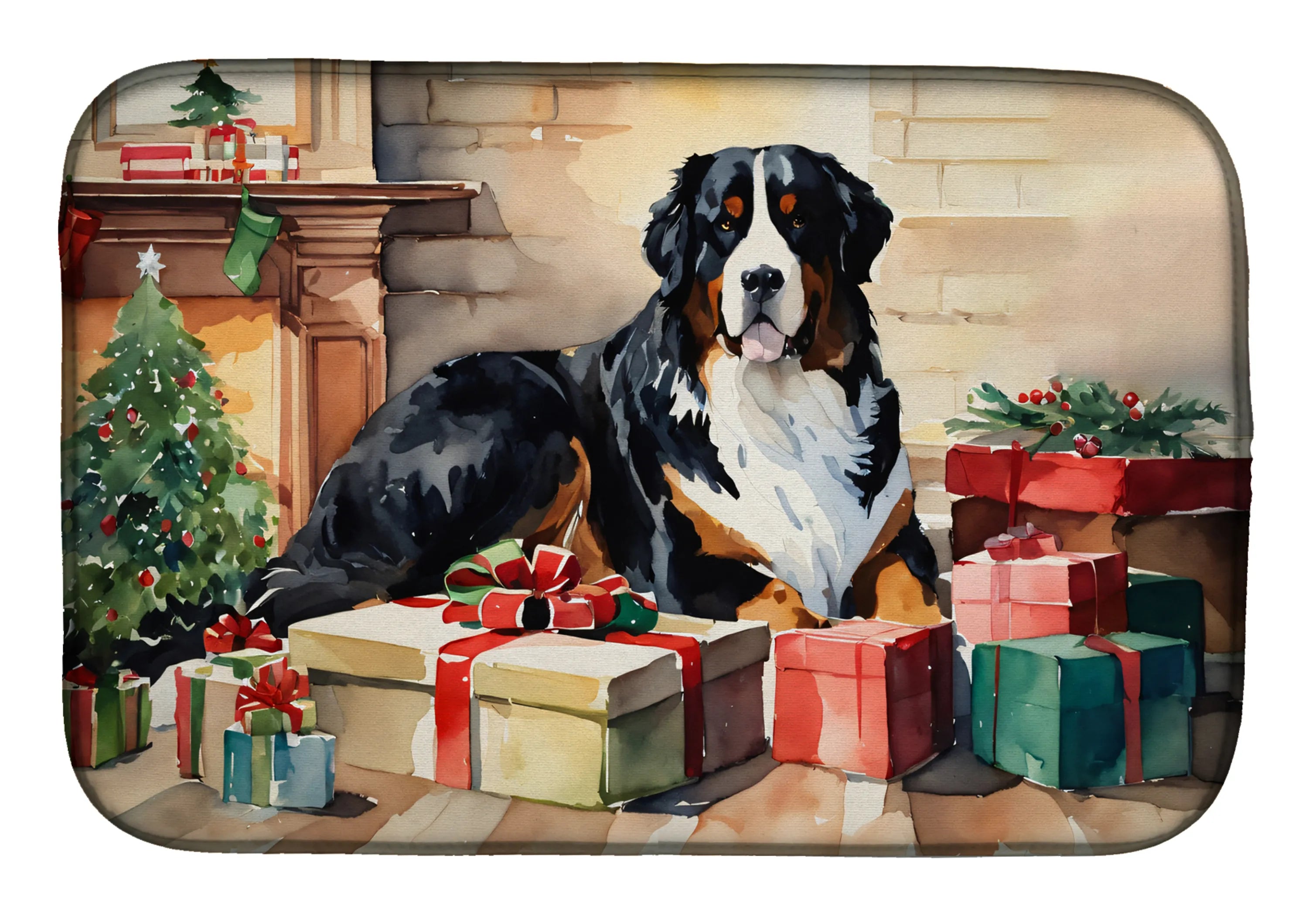 Cozy Christmas Dish Drying Mat - Size: 14  X 21" | Pack Of: 1 | Collection name: Cozy christmas
