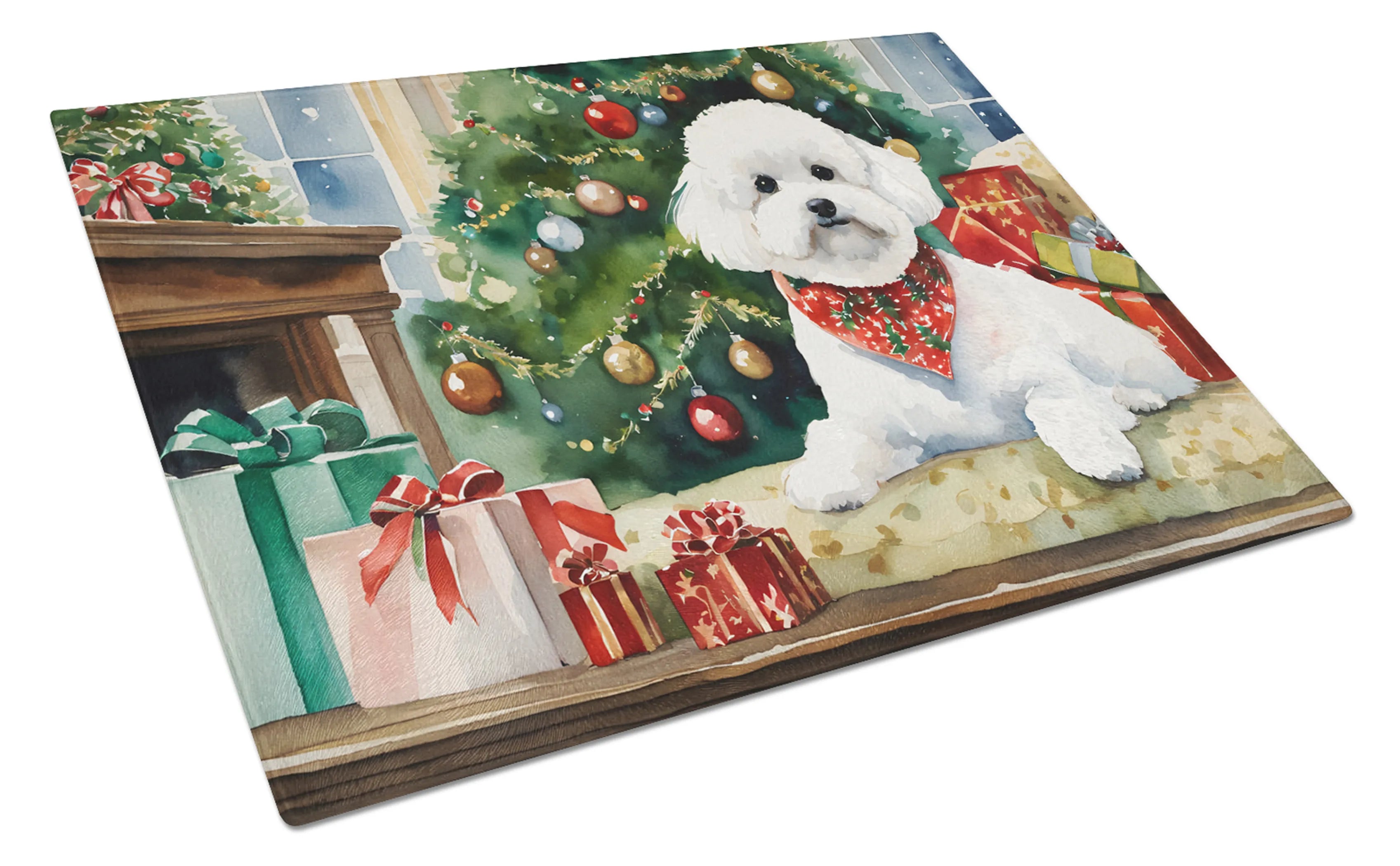 Cozy Christmas Glass Cutting Board - Size: LARGE | Pack Of: 1 | Collection name: Cozy christmas