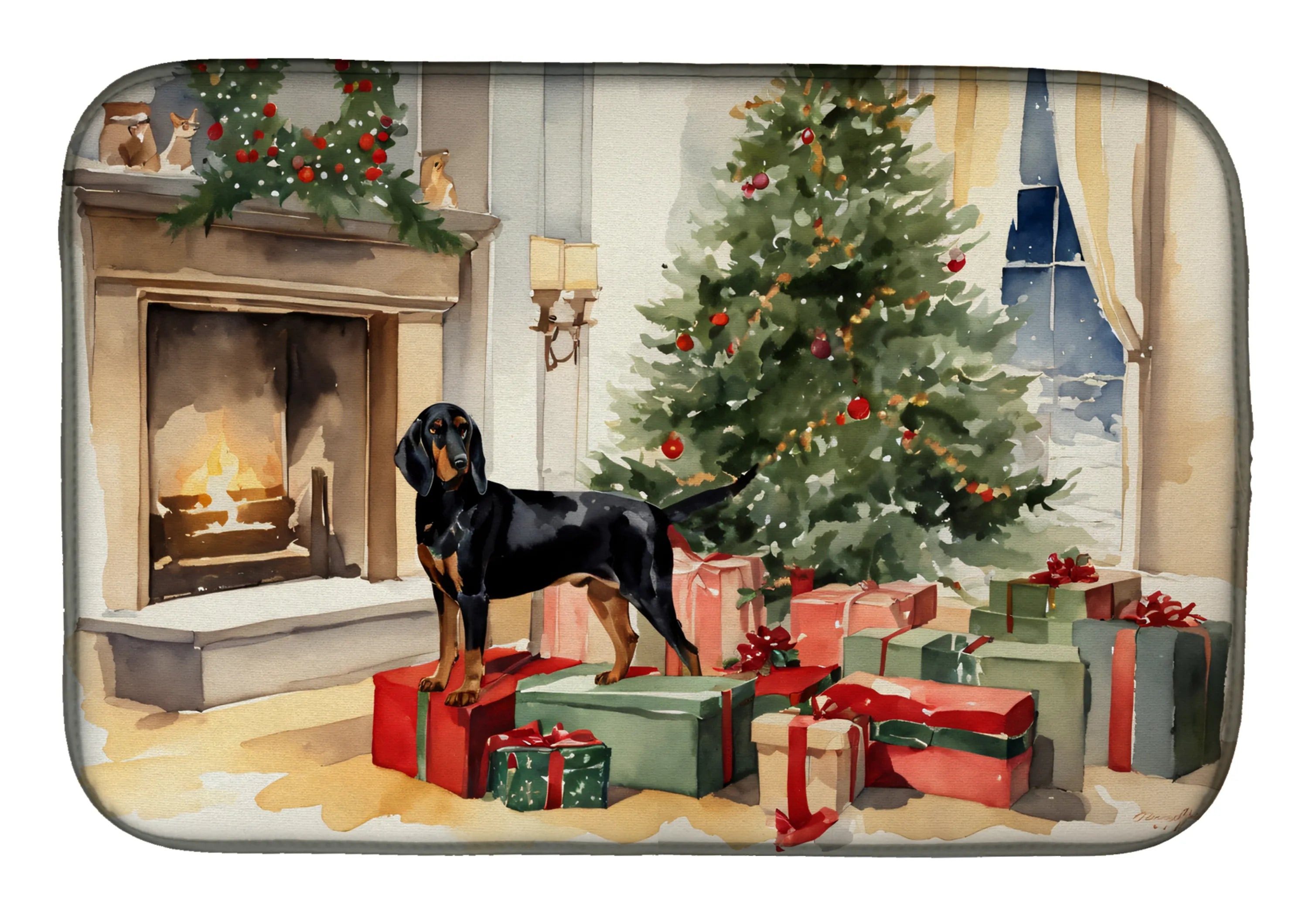 Cozy Christmas Dish Drying Mat - Size: 14  X 21" | Pack Of: 1 | Collection name: Cozy christmas