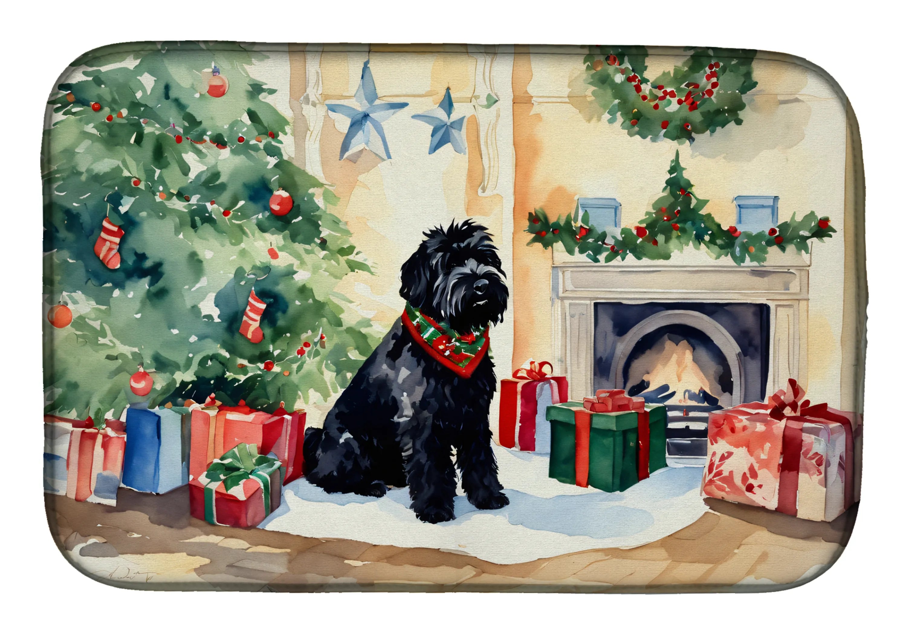 Cozy Christmas Dish Drying Mat - Size: 14  X 21" | Pack Of: 1 | Collection name: Cozy christmas