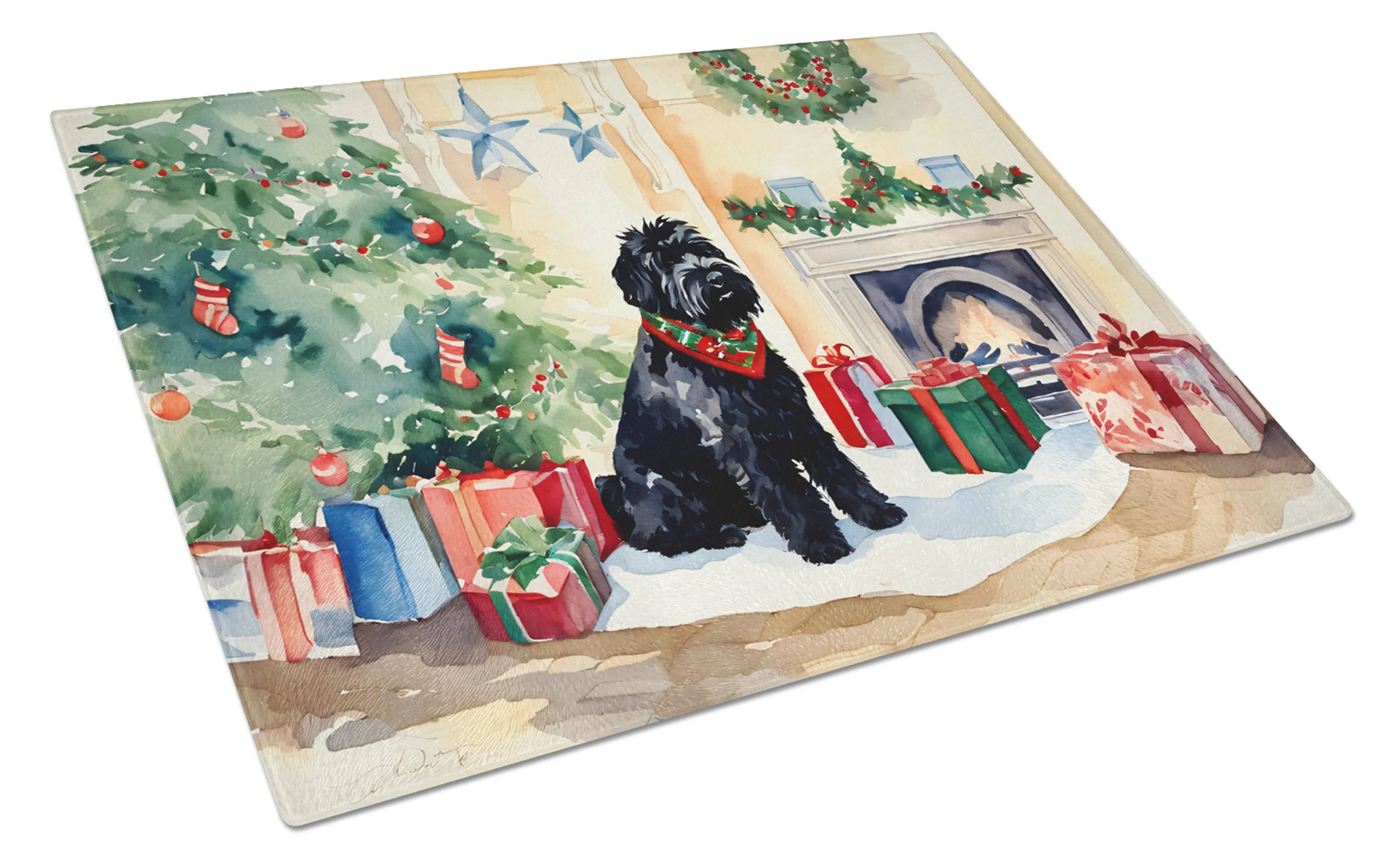 Cozy Christmas Glass Cutting Board - Size: LARGE | Pack Of: 1 | Collection name: Cozy christmas