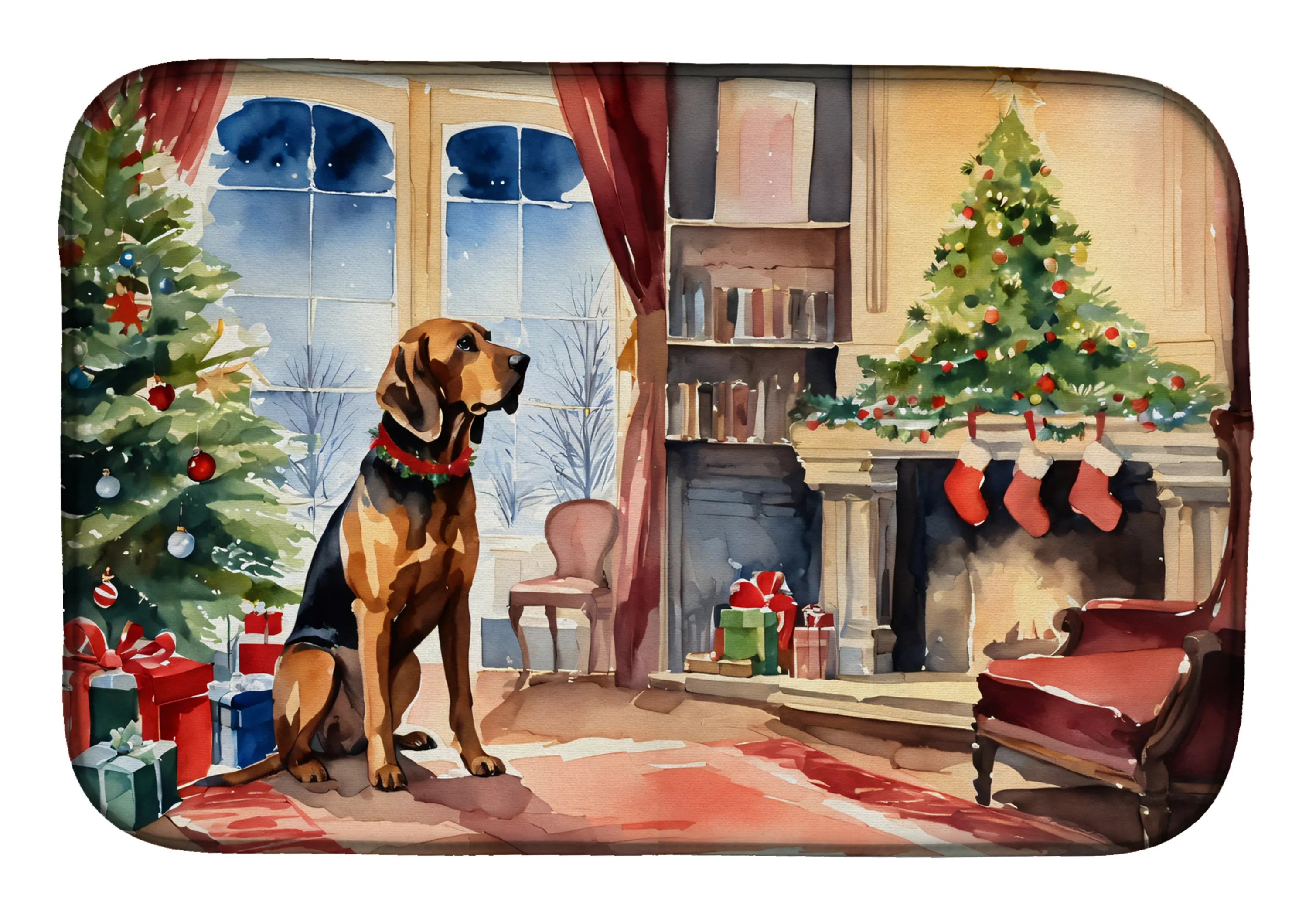Cozy Christmas Dish Drying Mat - Size: 14  X 21" | Pack Of: 1 | Collection name: Cozy christmas