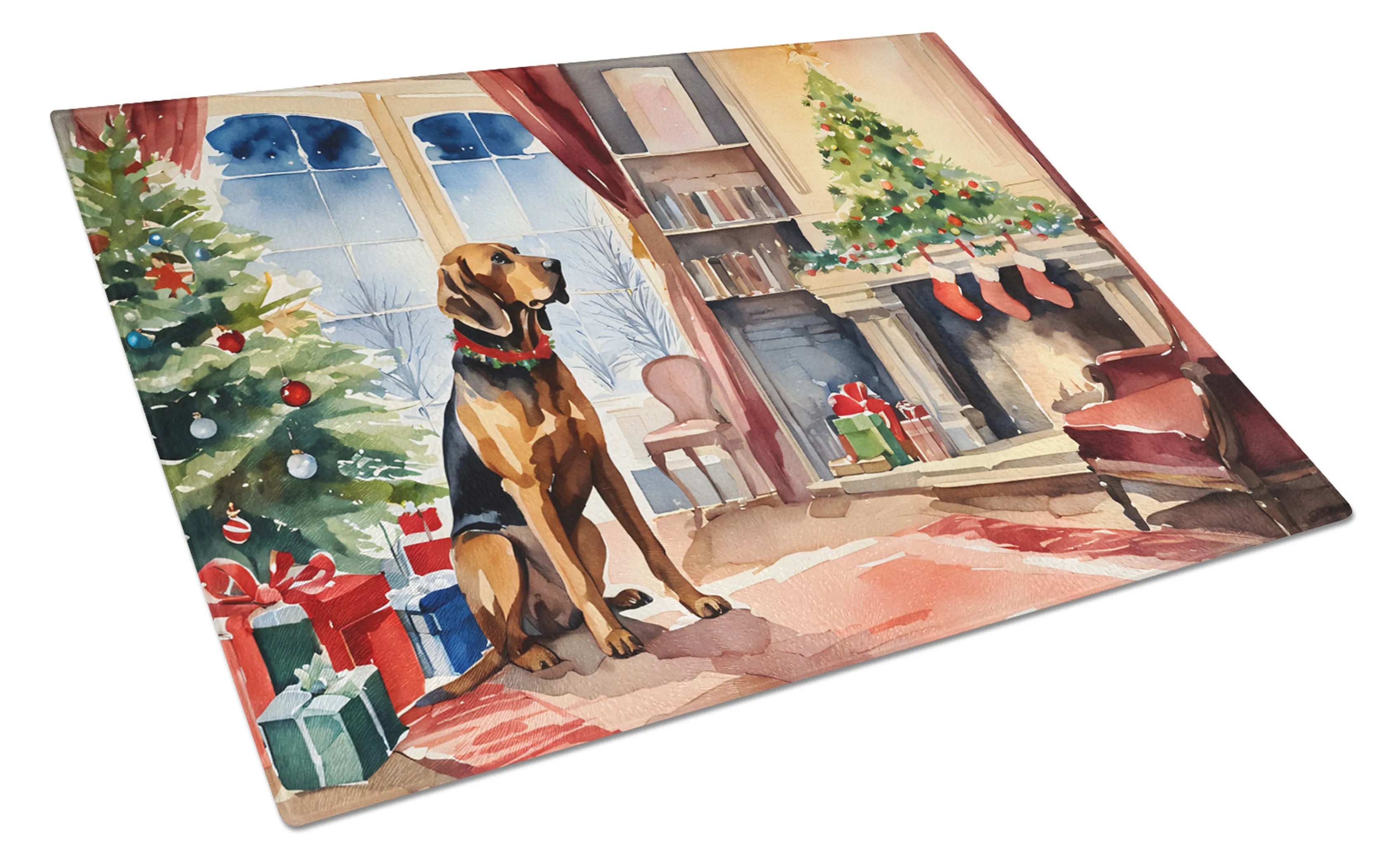 Cozy Christmas Glass Cutting Board - Size: LARGE | Pack Of: 1 | Collection name: Cozy christmas