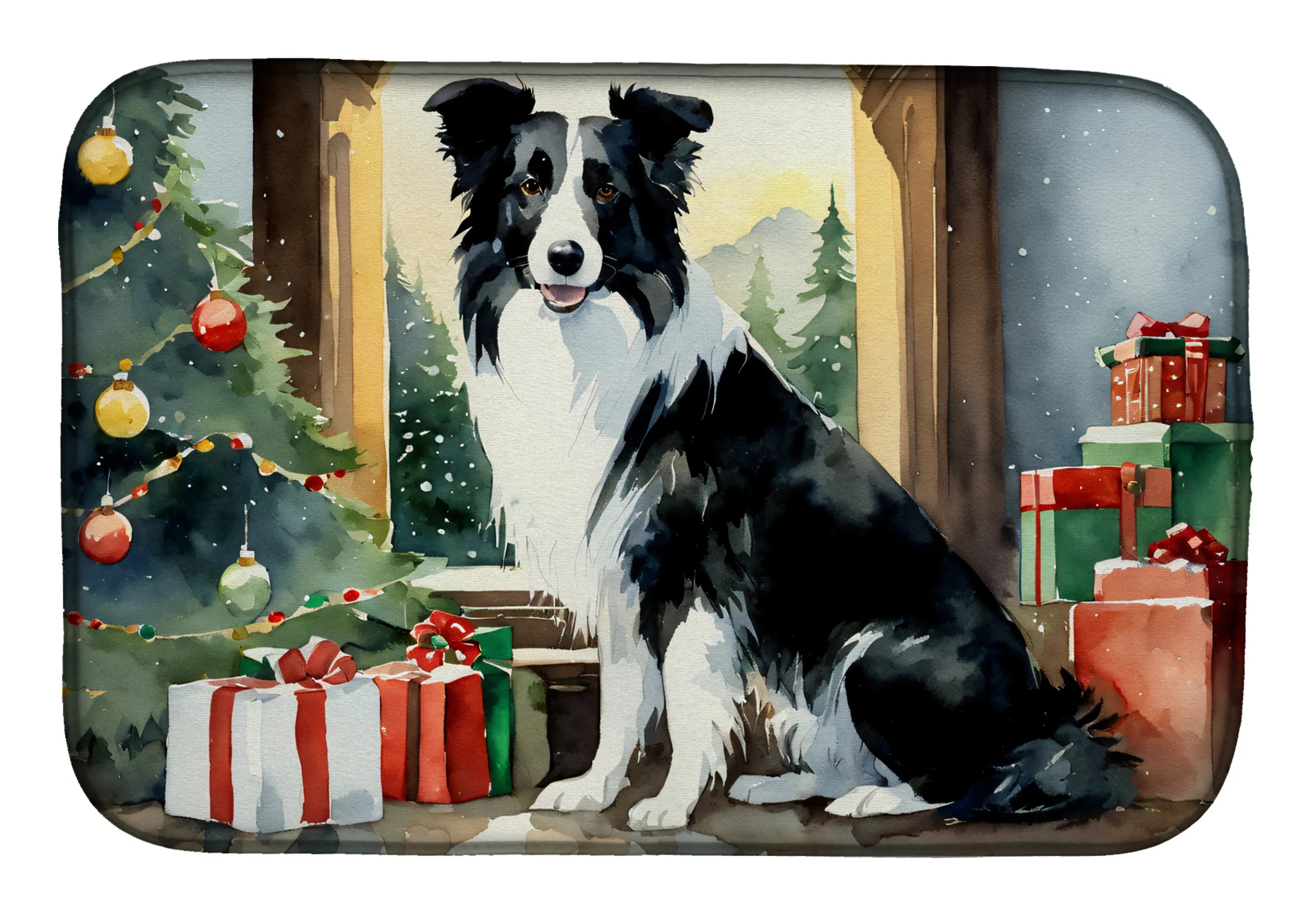 Cozy Christmas Dish Drying Mat - Size: 14  X 21" | Pack Of: 1 | Collection name: Cozy christmas