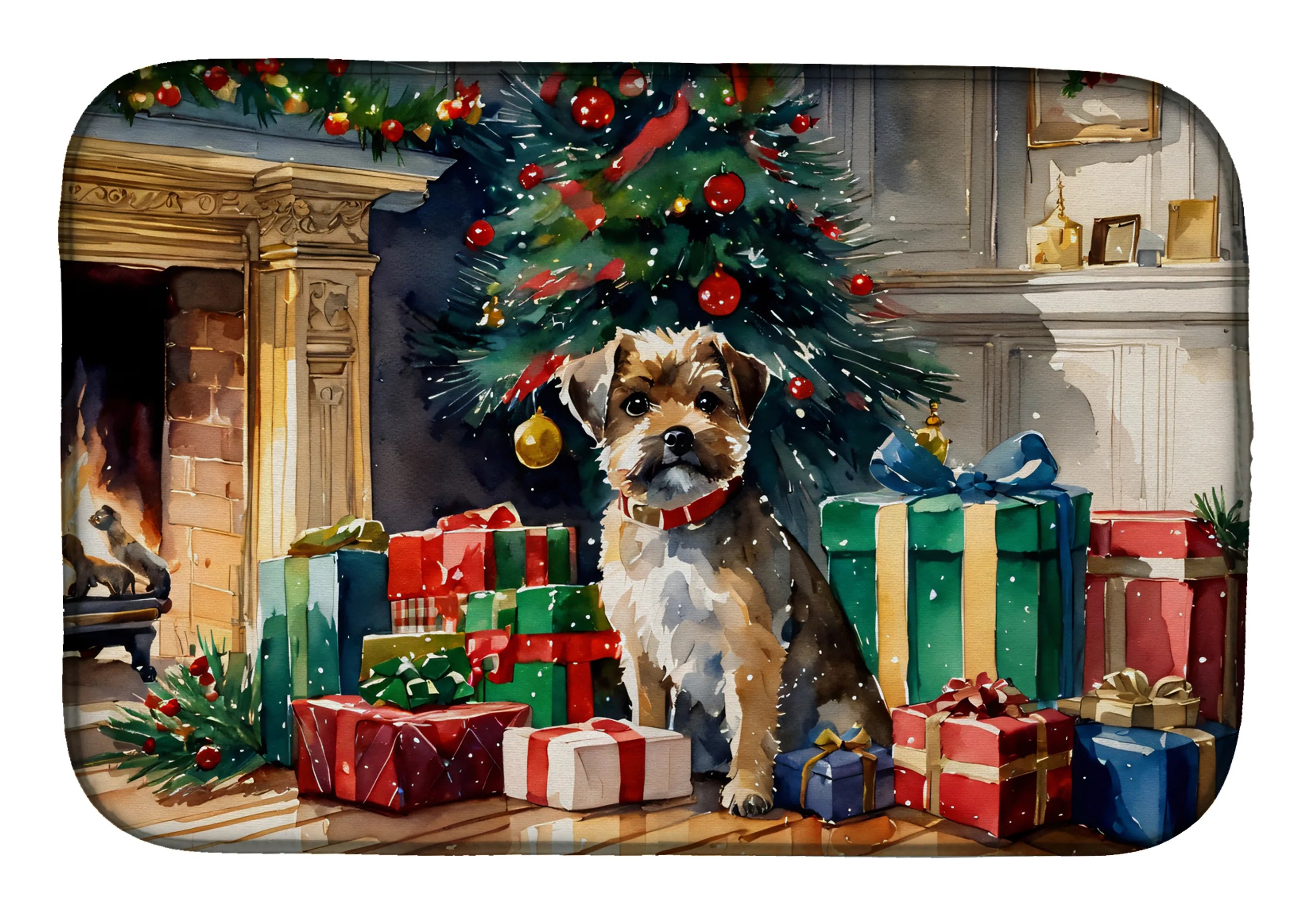 Cozy Christmas Dish Drying Mat - Size: 14  X 21" | Pack Of: 1 | Collection name: Cozy christmas