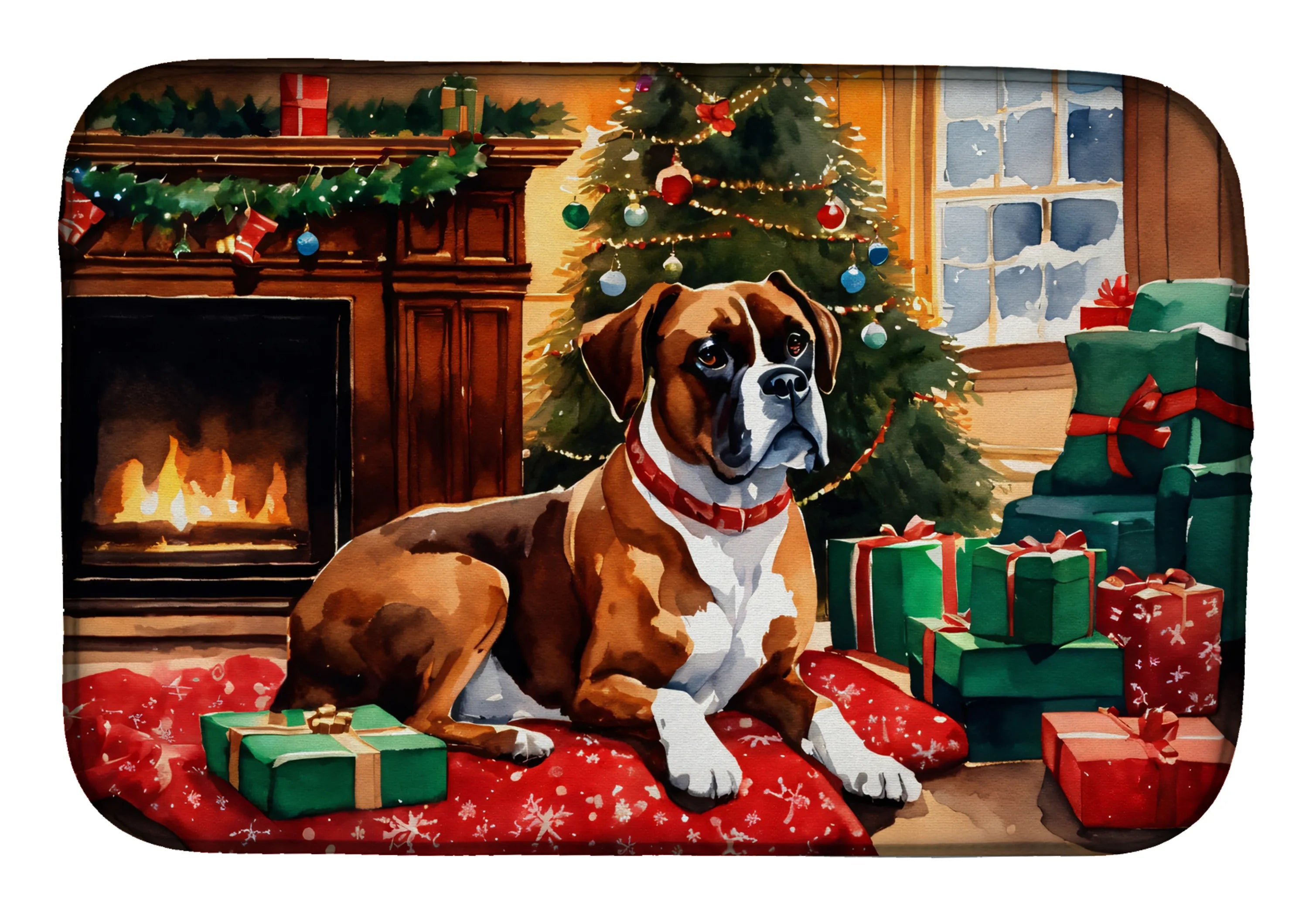 Cozy Christmas Dish Drying Mat - Size: 14  X 21" | Pack Of: 1 | Collection name: Cozy christmas